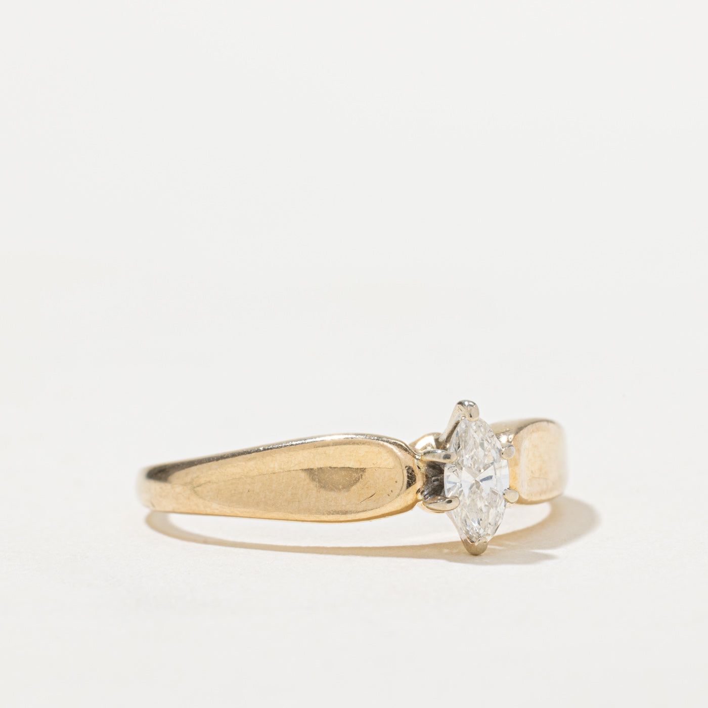 Bague en diamant taille marquise | 0,22 ct | Taille 8,75