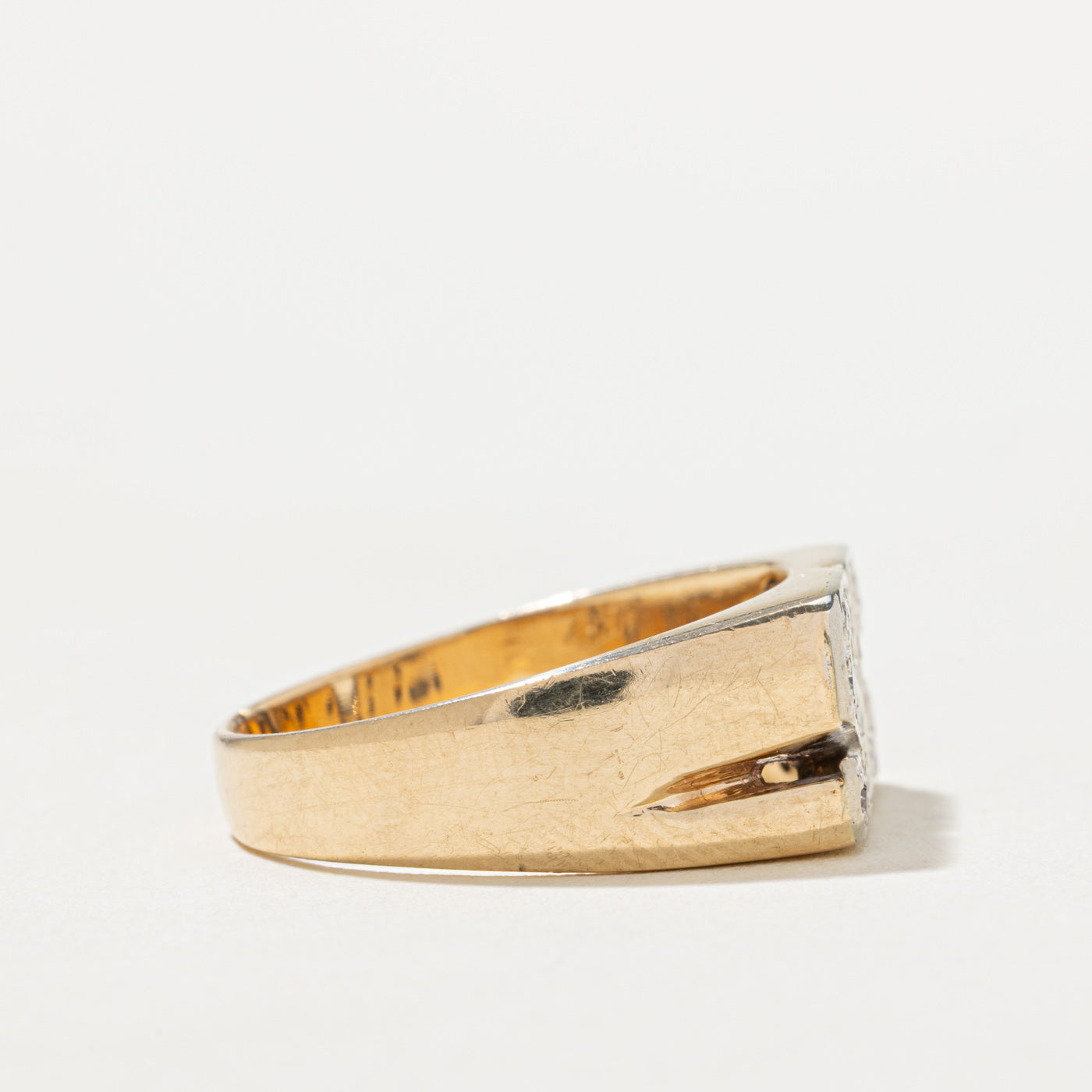 Bague initiales « SC » en diamant | 0,20 ct | Taille 8