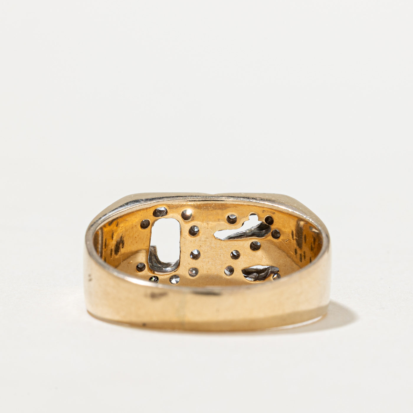 Bague initiales « SC » en diamant | 0,20 ct | Taille 8