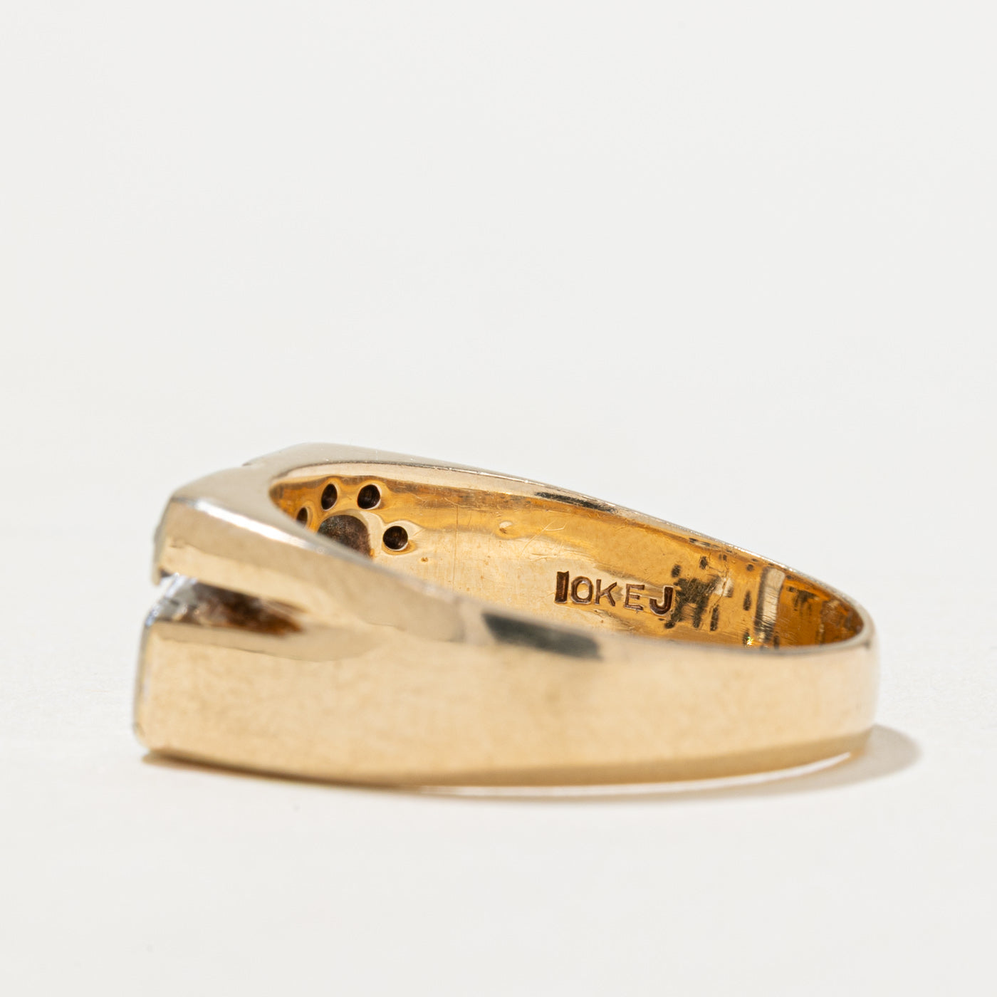 Bague initiales « SC » en diamant | 0,20 ct | Taille 8