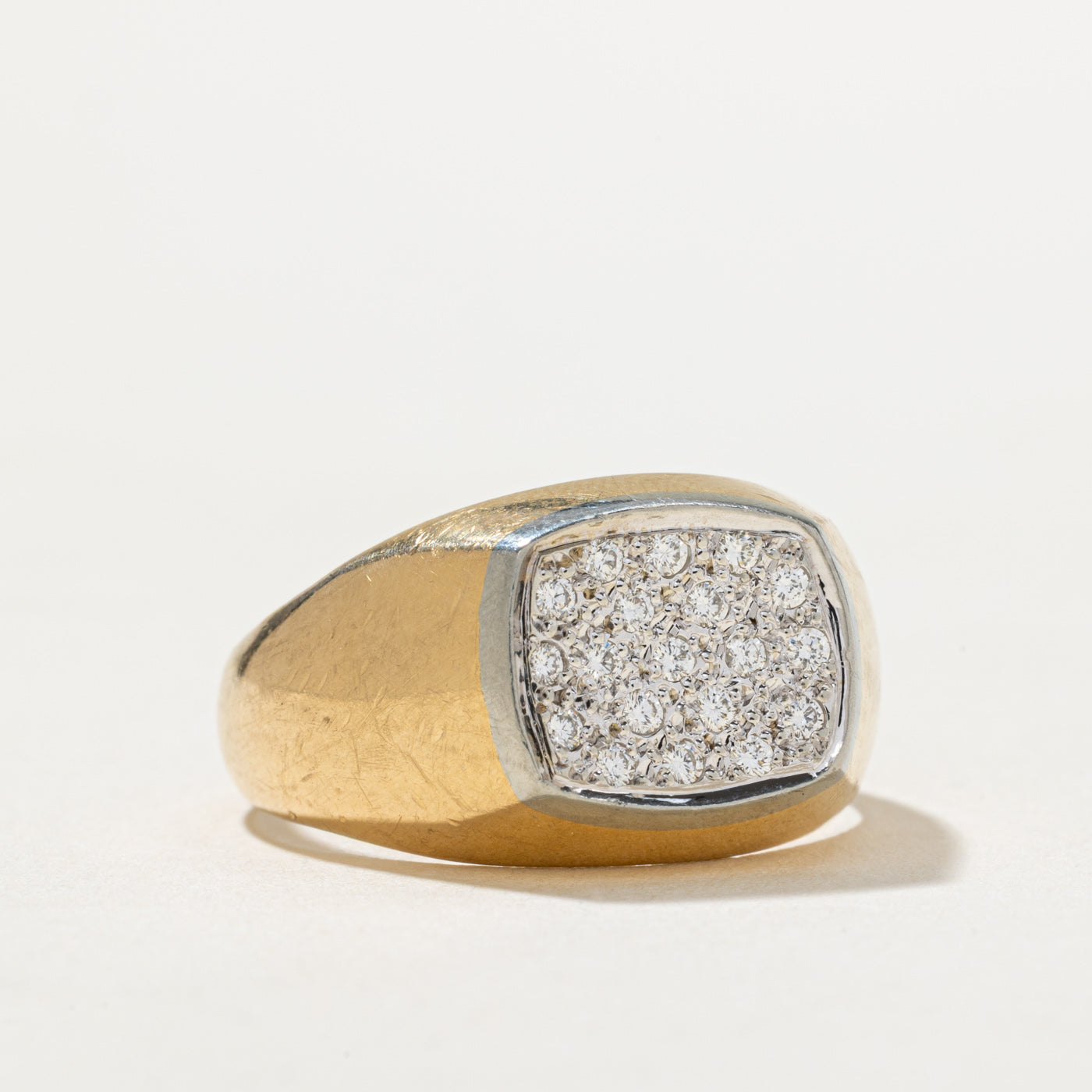 Diamond Cluster Signet Ring | 0.15ctw | SZ 8