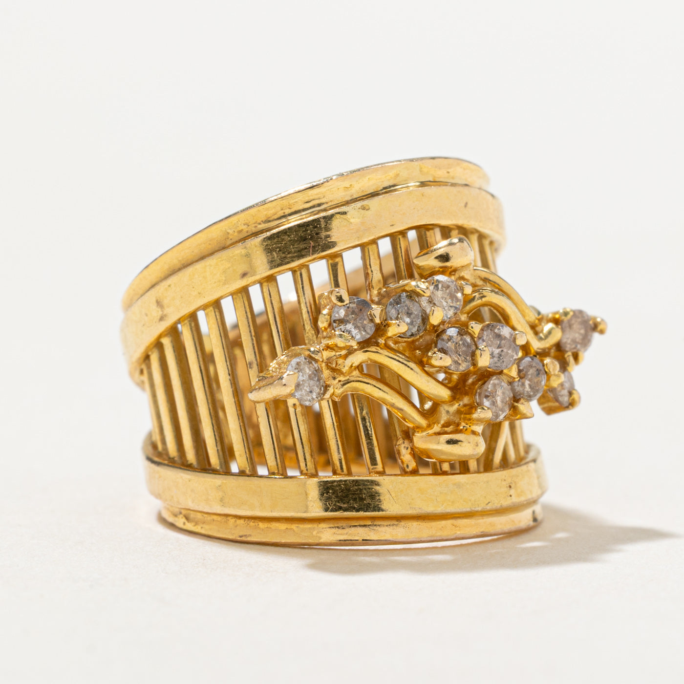 Scattered Diamond Cocktail Ring | 0.20ctw | SZ 2