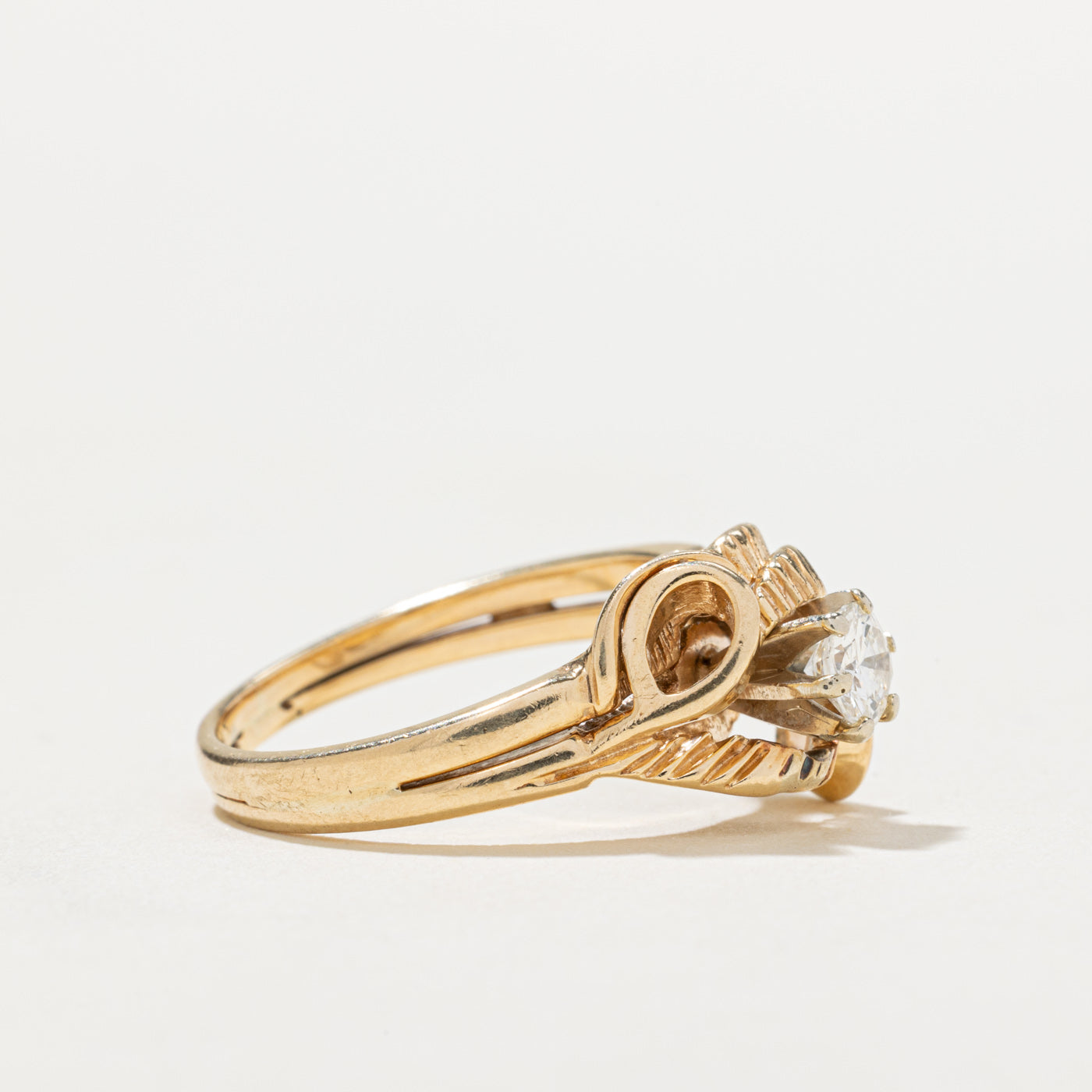 Diamond Textured Abstract Ring | 0.25ct | SZ 5.75