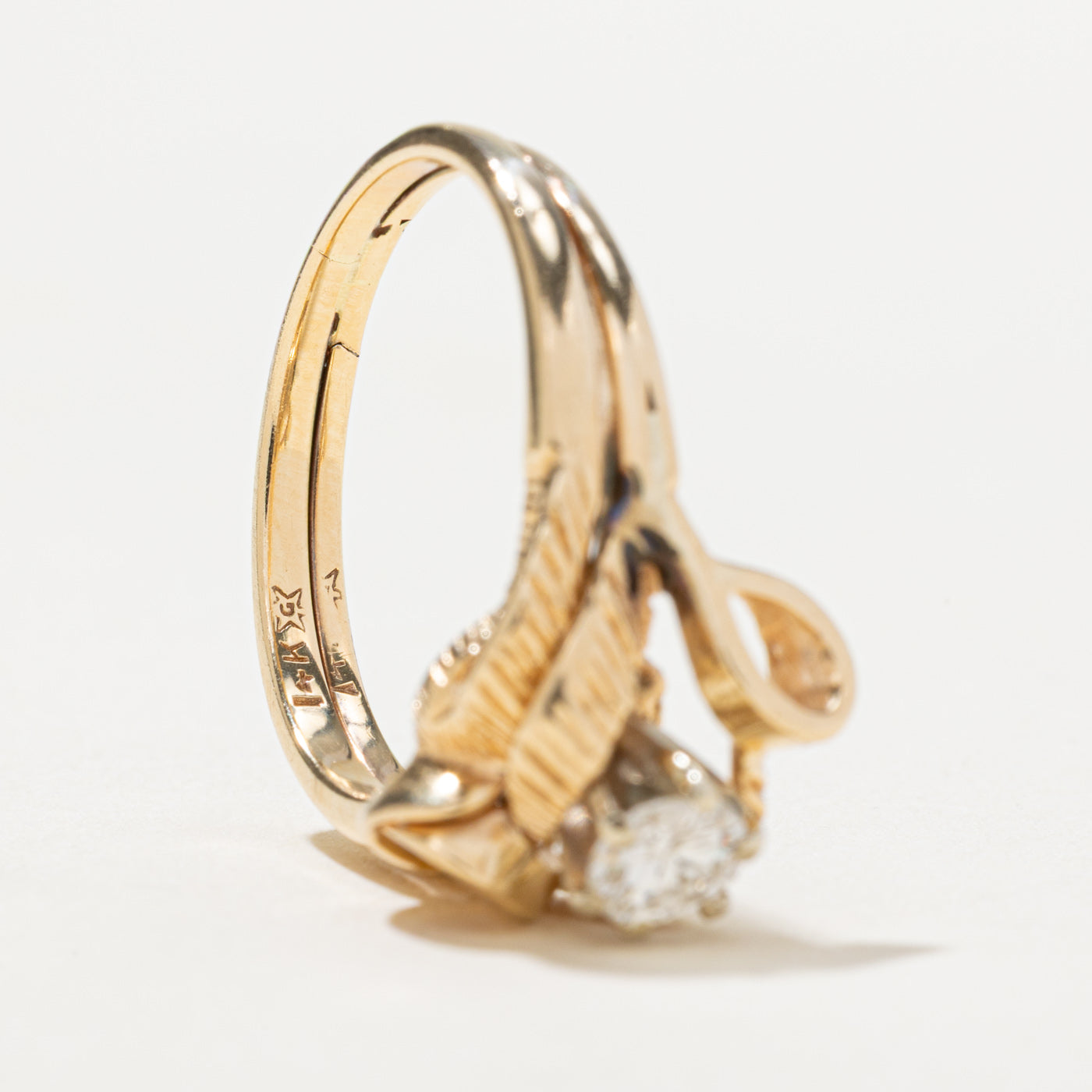 Diamond Textured Abstract Ring | 0.25ct | SZ 5.75