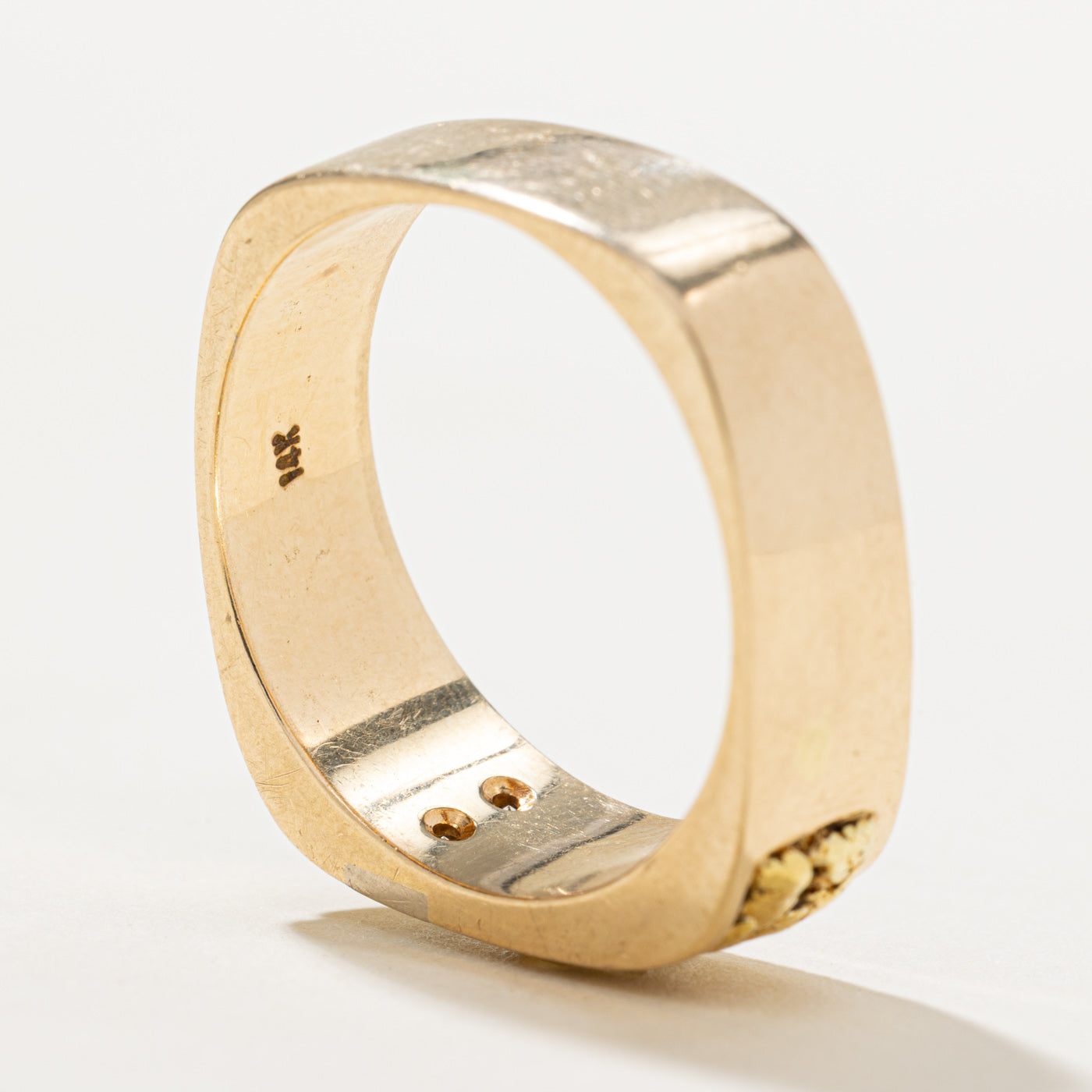 Diamond & Gold Nugget Ring | 0.12ctw | SZ 10.5