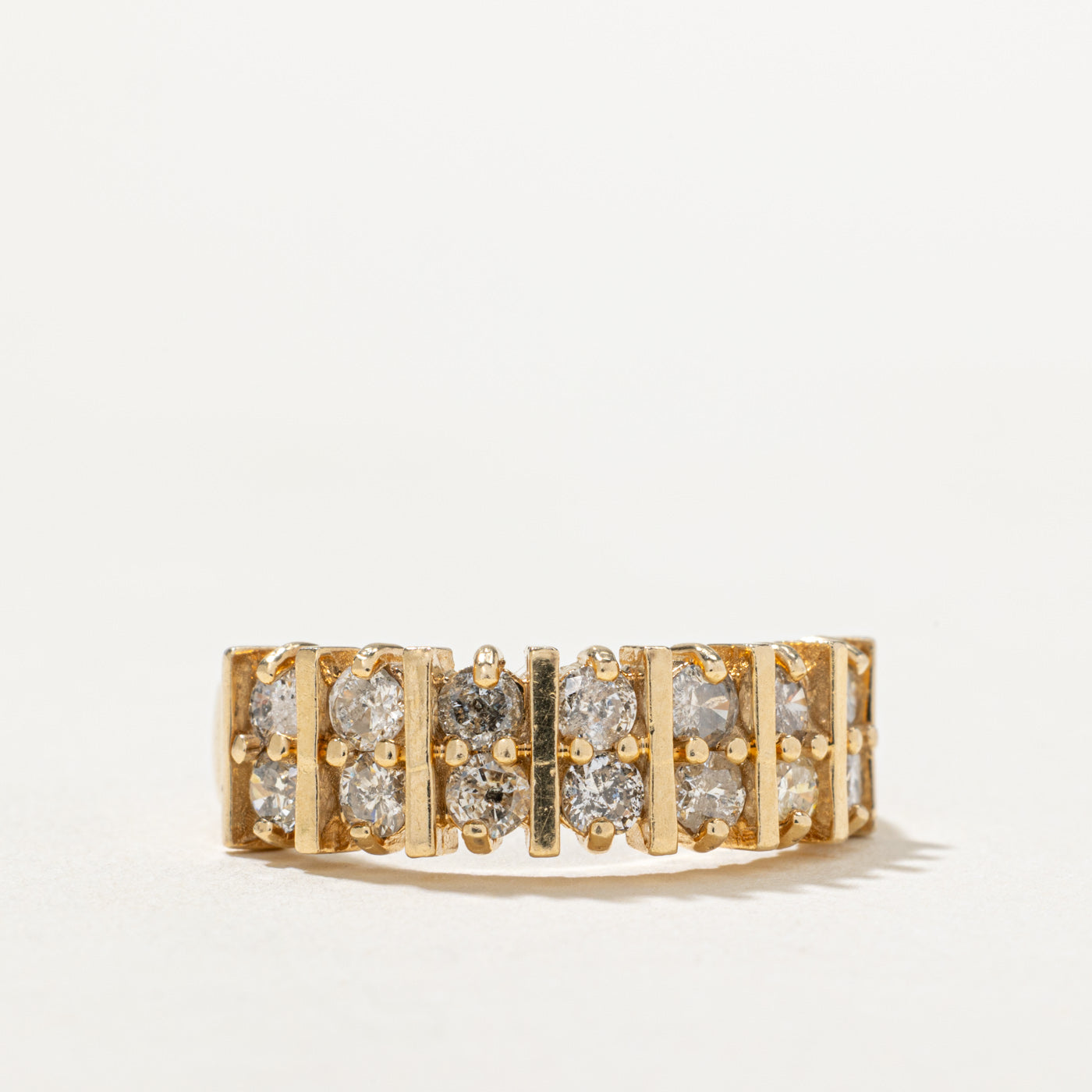 Multi Column Diamond Ring | 0.84ctw | SZ 6.25