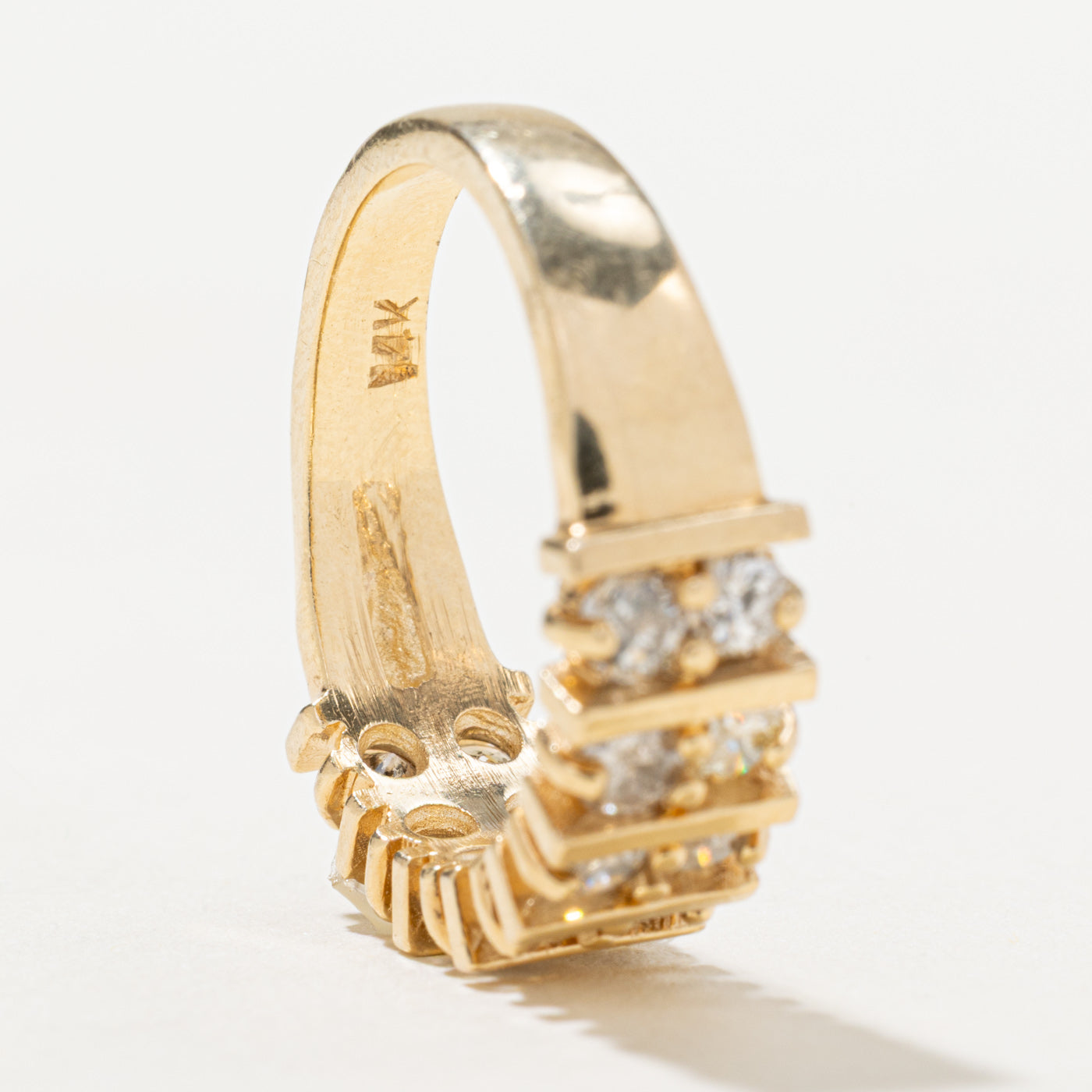 Multi Column Diamond Ring | 0.84ctw | SZ 6.25