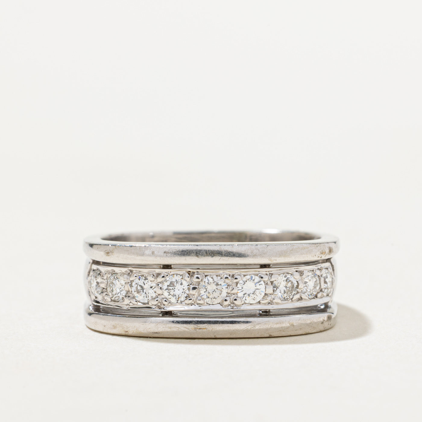 Soft Square Semi Eternity Diamond Band | 0.27ctw | SZ 4.75