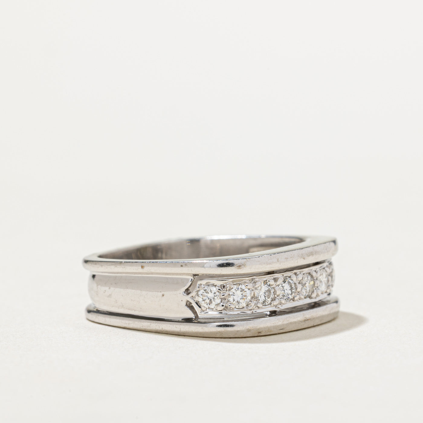 Soft Square Semi Eternity Diamond Band | 0.27ctw | SZ 4.75
