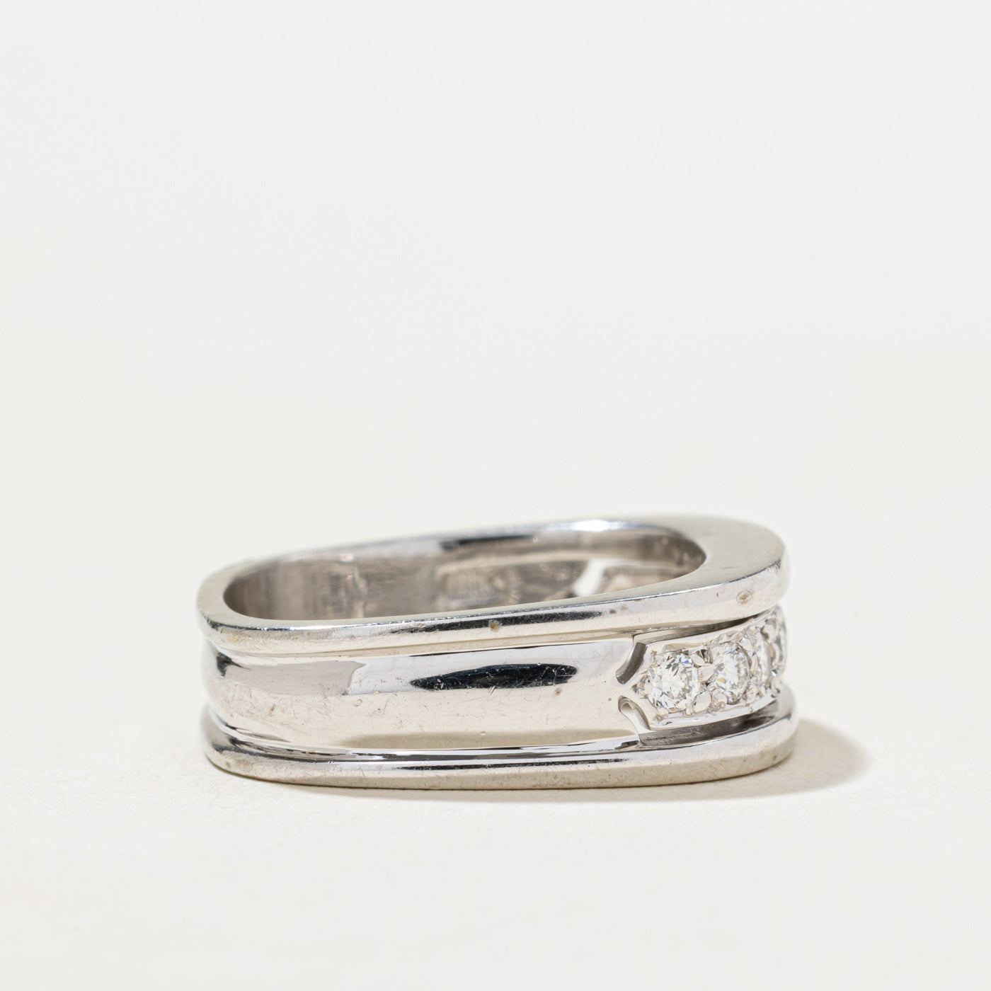 Soft Square Semi Eternity Diamond Band | 0.27ctw | SZ 4.75