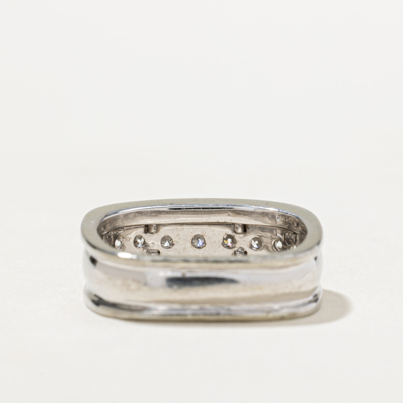 Soft Square Semi Eternity Diamond Band | 0.27ctw | SZ 4.75