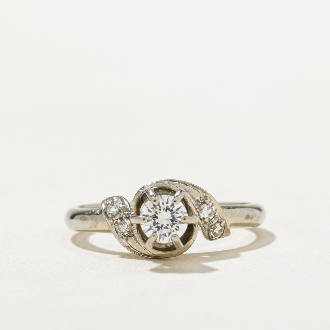 High Set Diamond Engagement Ring | 0.28ctw | SZ 4.5