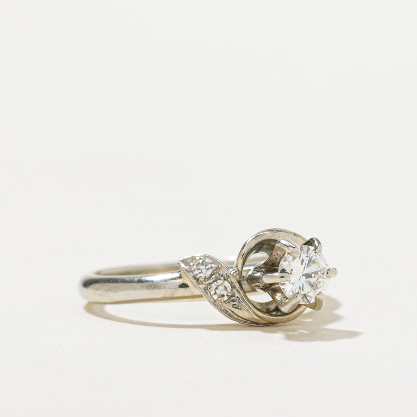High Set Diamond Engagement Ring | 0.28ctw | SZ 4.5