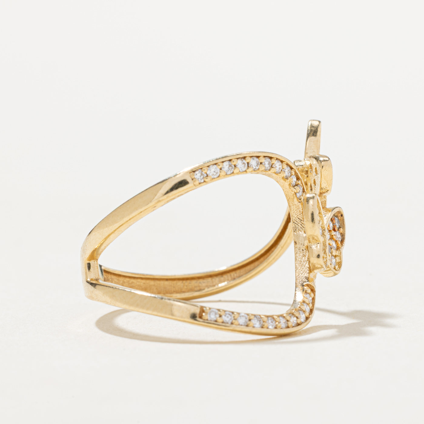 Bague papillon en diamant | 0,24 ct | Taille 7,5