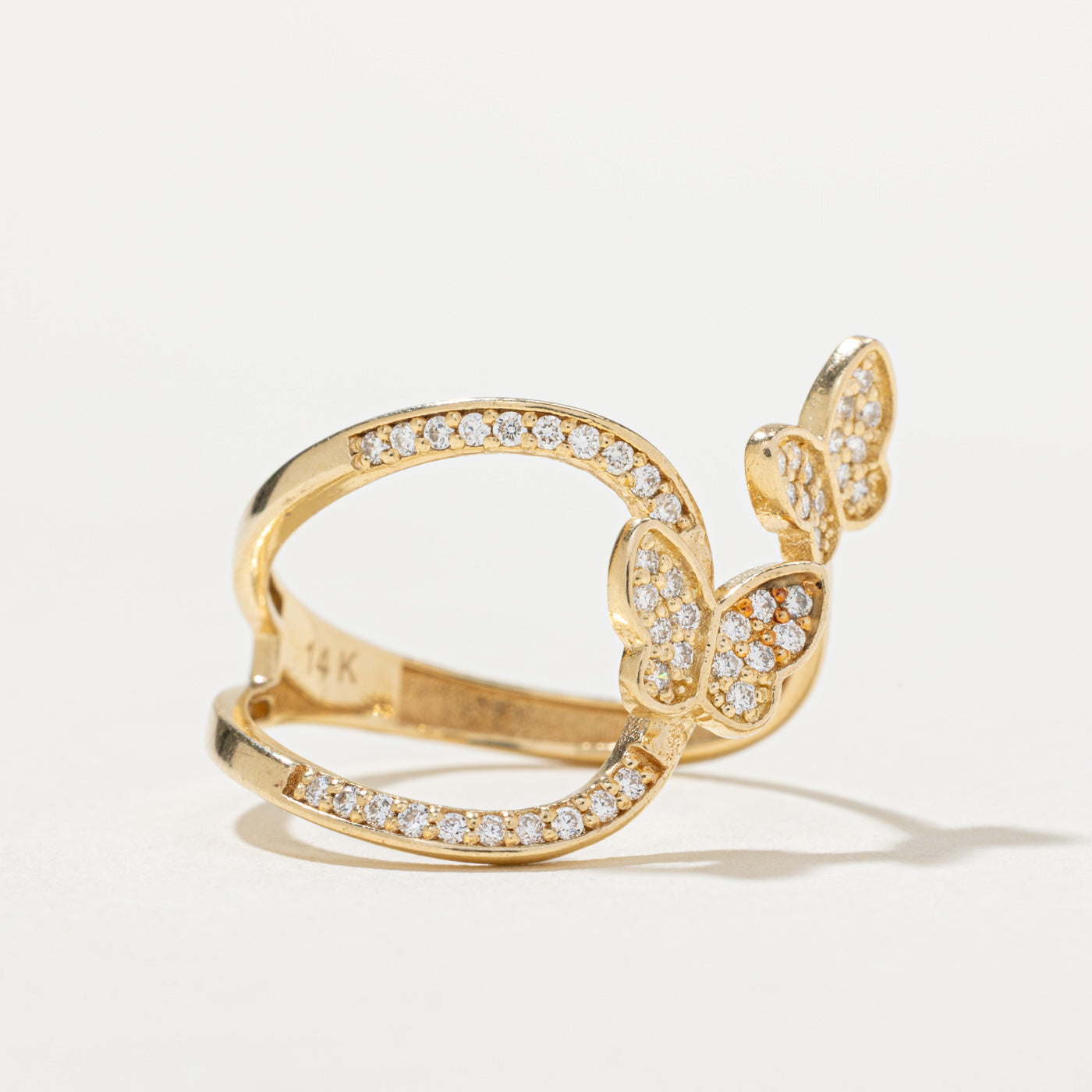 Bague papillon en diamant | 0,24 ct | Taille 7,5