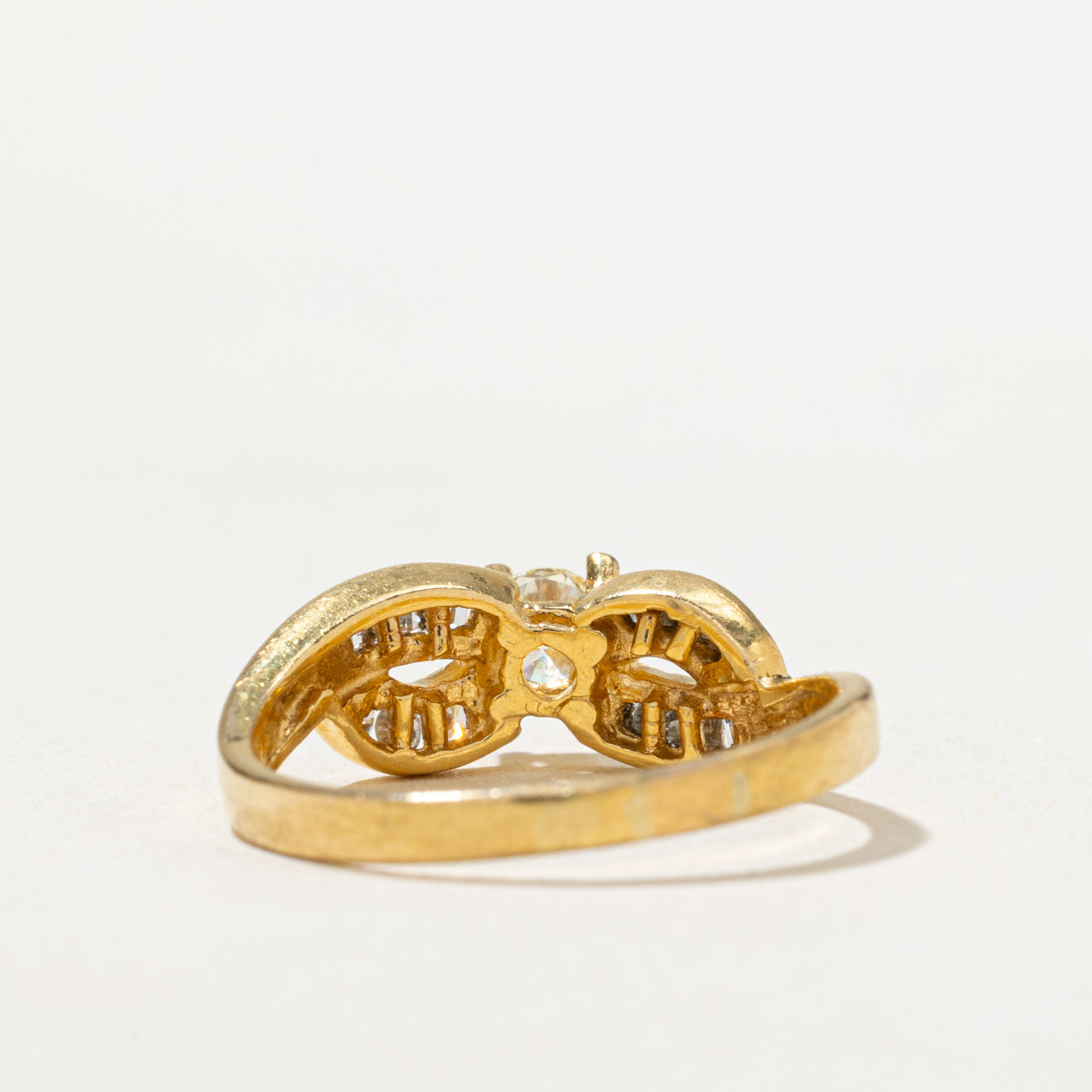 Diamond Cross Over Engagement Ring | 0.44ctw | SZ 5.5
