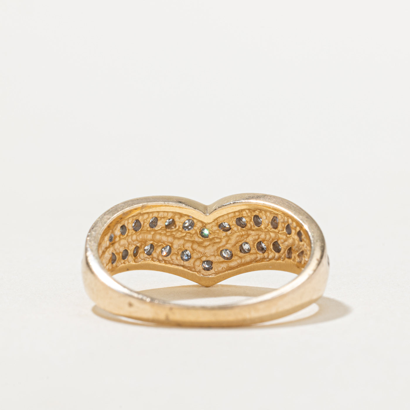 Diamond Double Row Chevron Ring | 0.50ctw | SZ 6.75