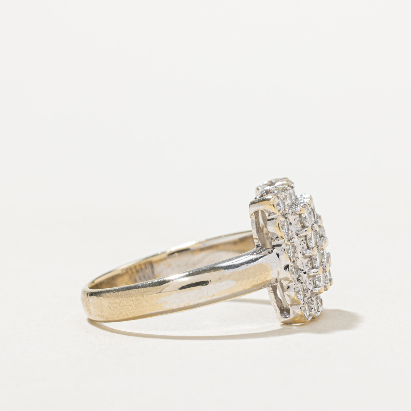 Diamond Square Cluster Ring | 0.73ctw | SZ 6
