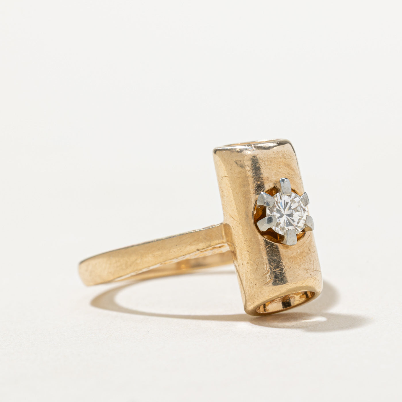 Diamond Tube Design Ring | 0.17ct | SZ 6.5