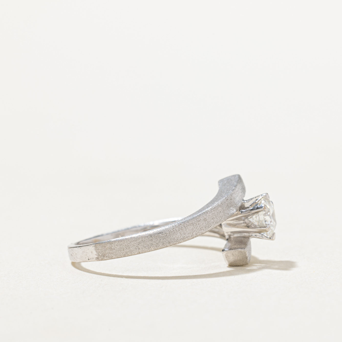 Solitaire Diamond Bypass Ring | 0.27ct | SZ 4.5