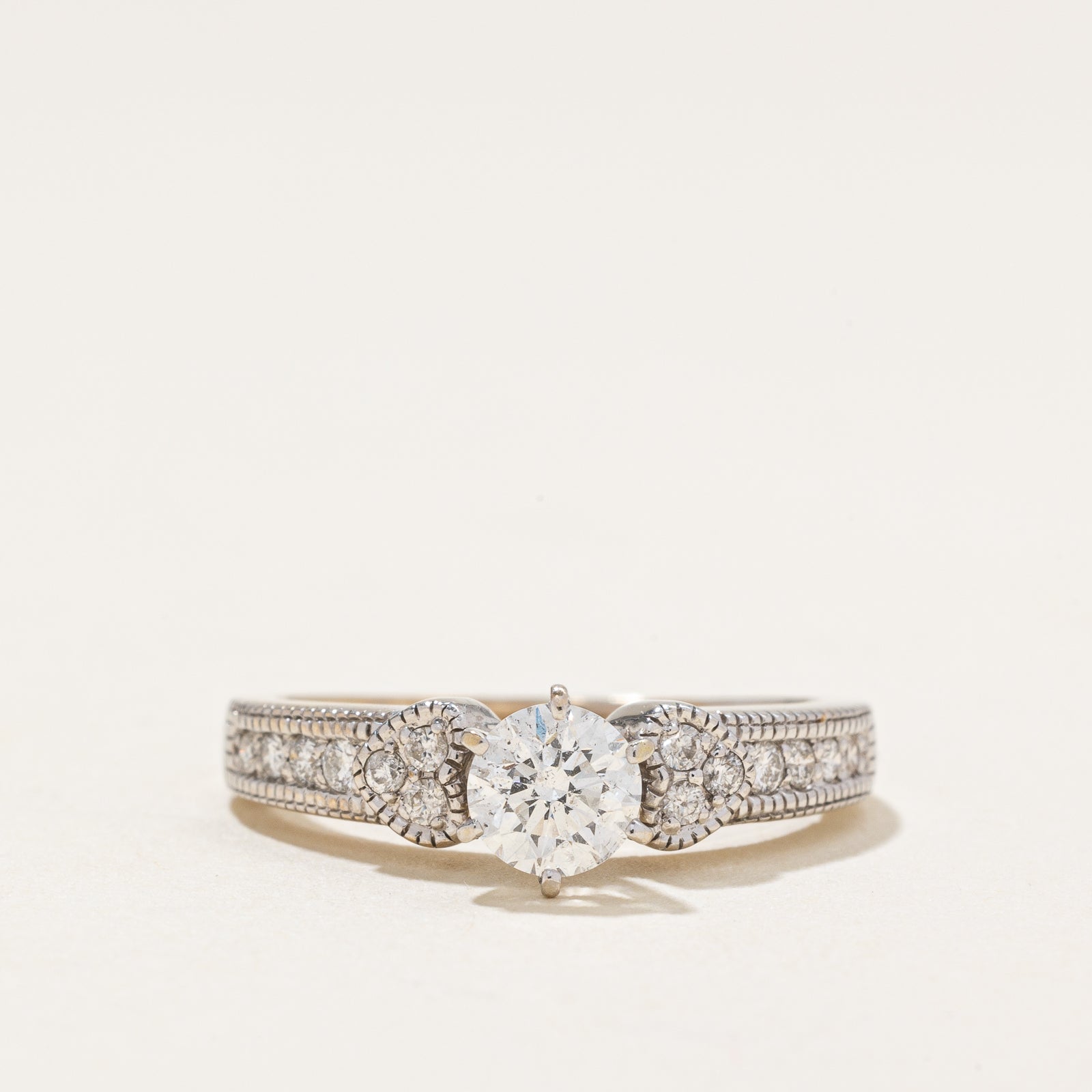 Accented Diamond Engagement Ring | 0.65ctw | SZ 5.5