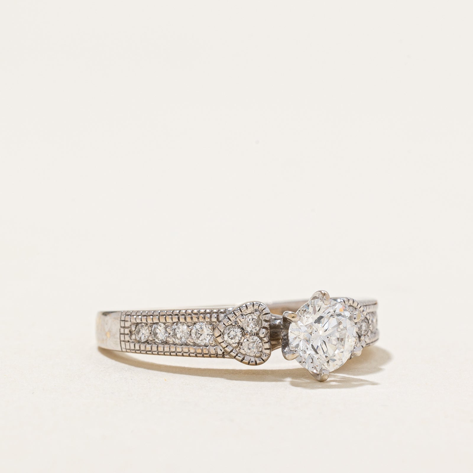 Accented Diamond Engagement Ring | 0.65ctw | SZ 5.5