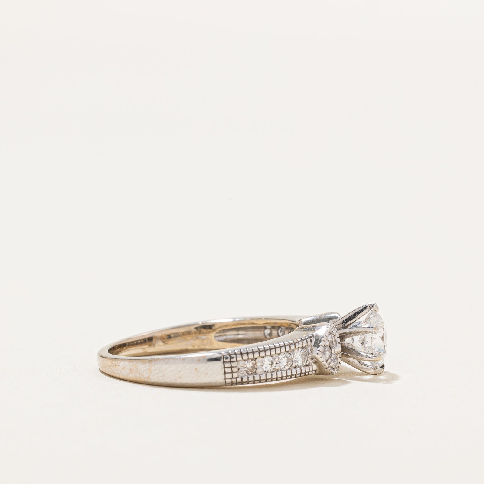 Accented Diamond Engagement Ring | 0.65ctw | SZ 5.5