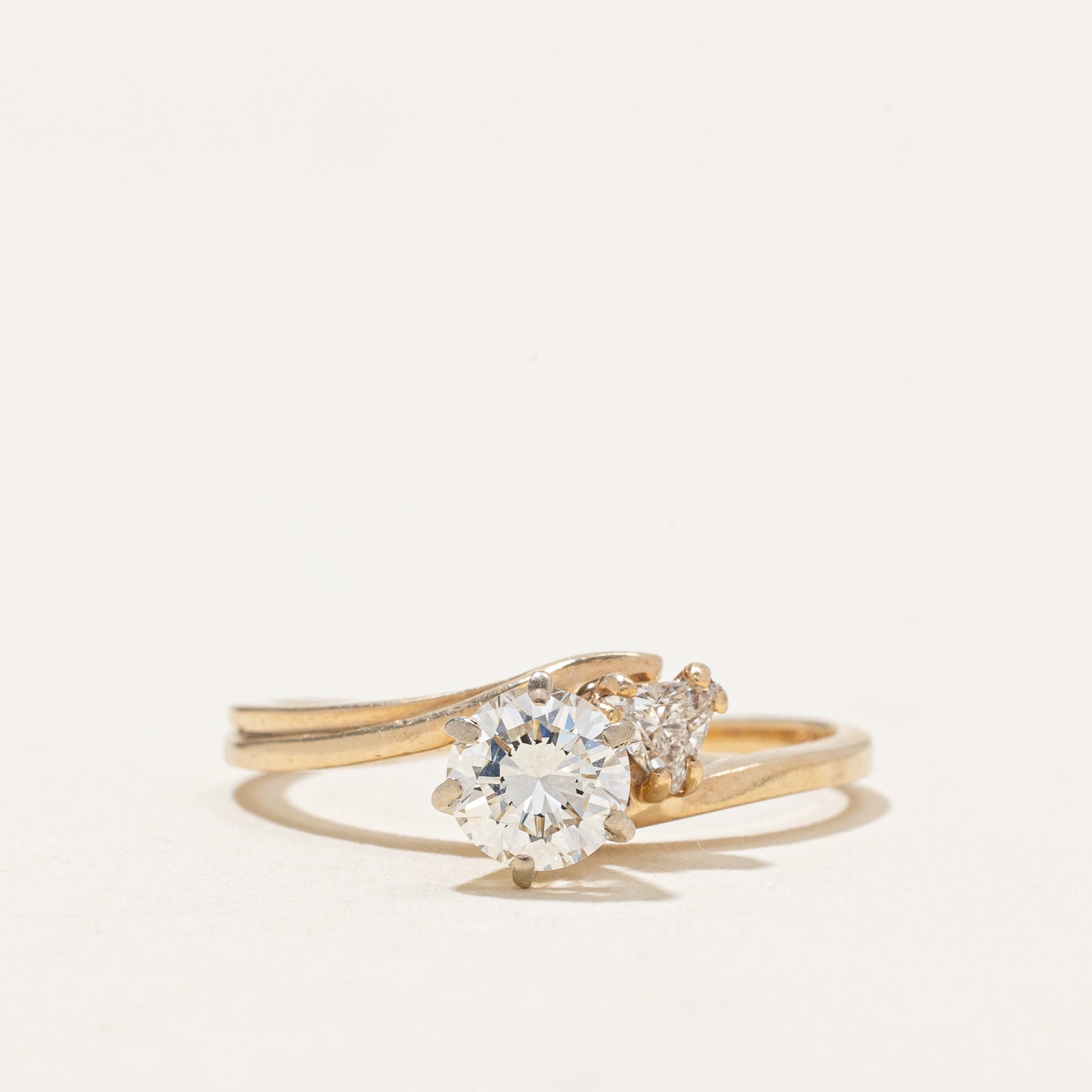 Diamond Bypass Engagement Ring | 0.65ctw | SZ 5.75