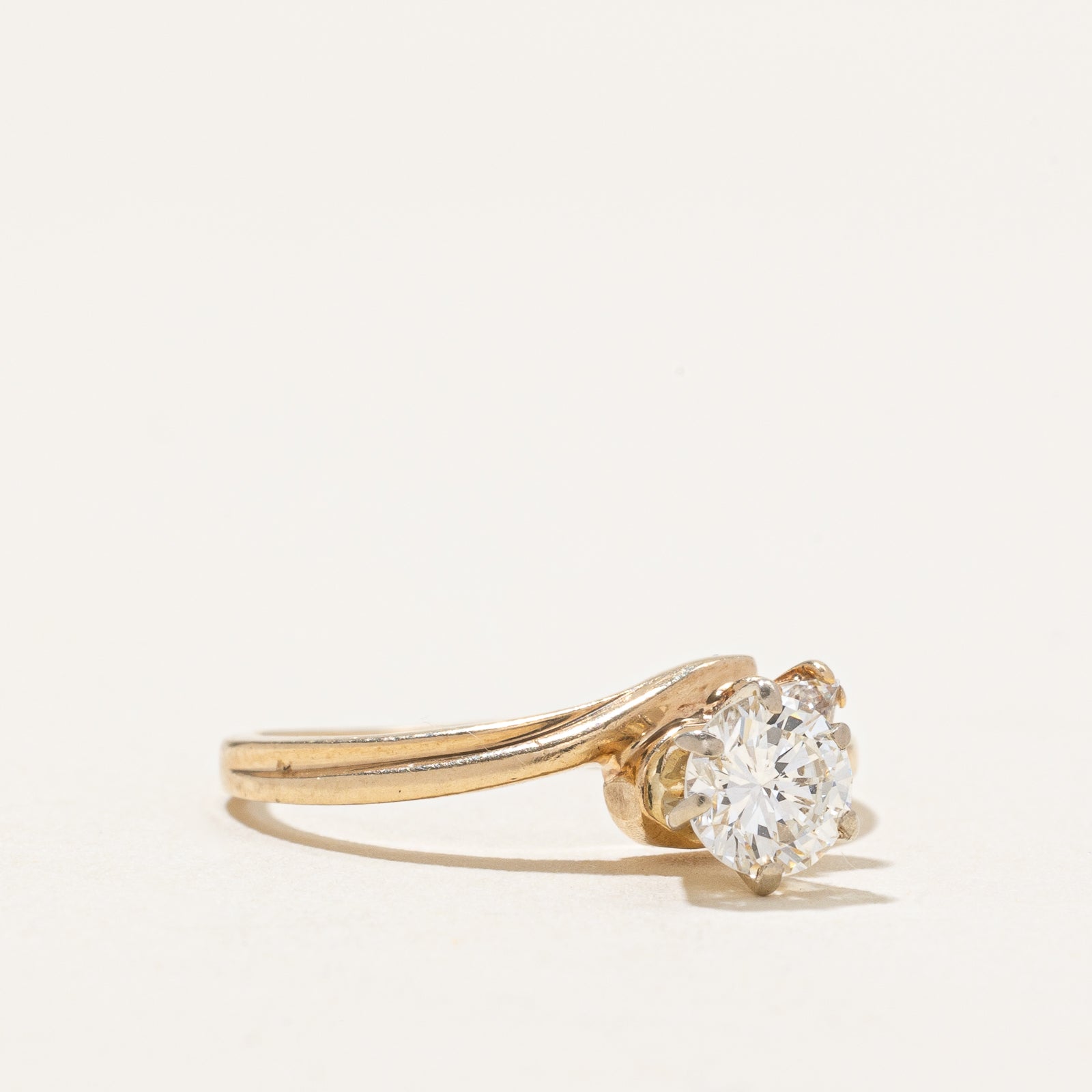 Diamond Bypass Engagement Ring | 0.65ctw | SZ 5.75