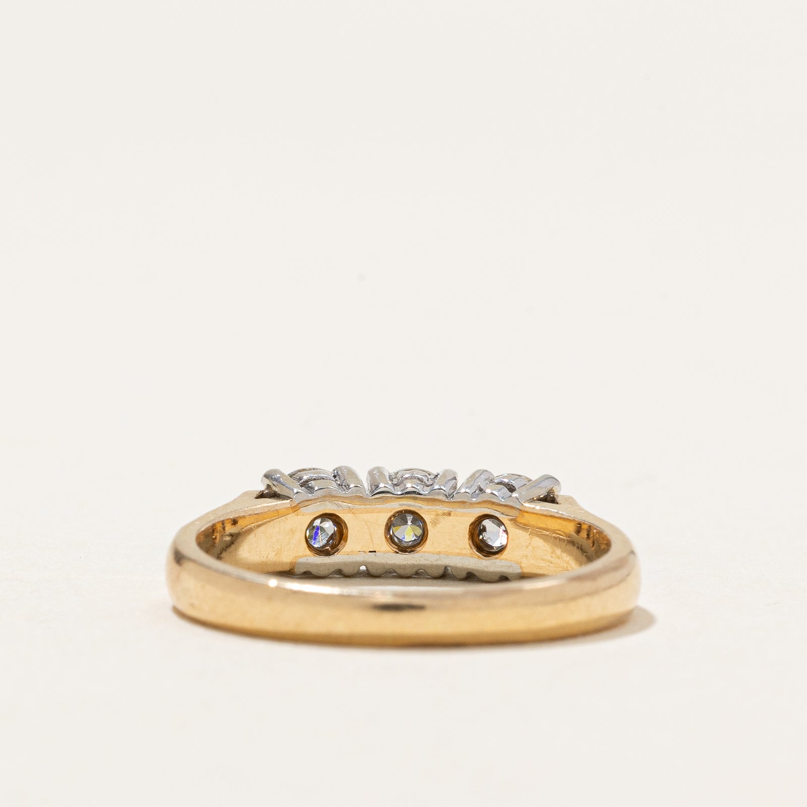 Three Stone Diamond Ring | 0.58ctw | SZ 4.5