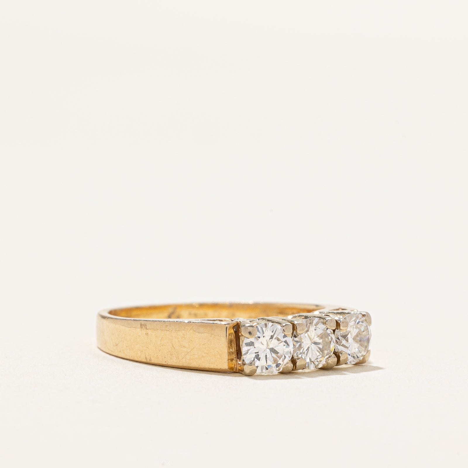 Three Stone Diamond Ring | 0.82ctw | SZ 8.5