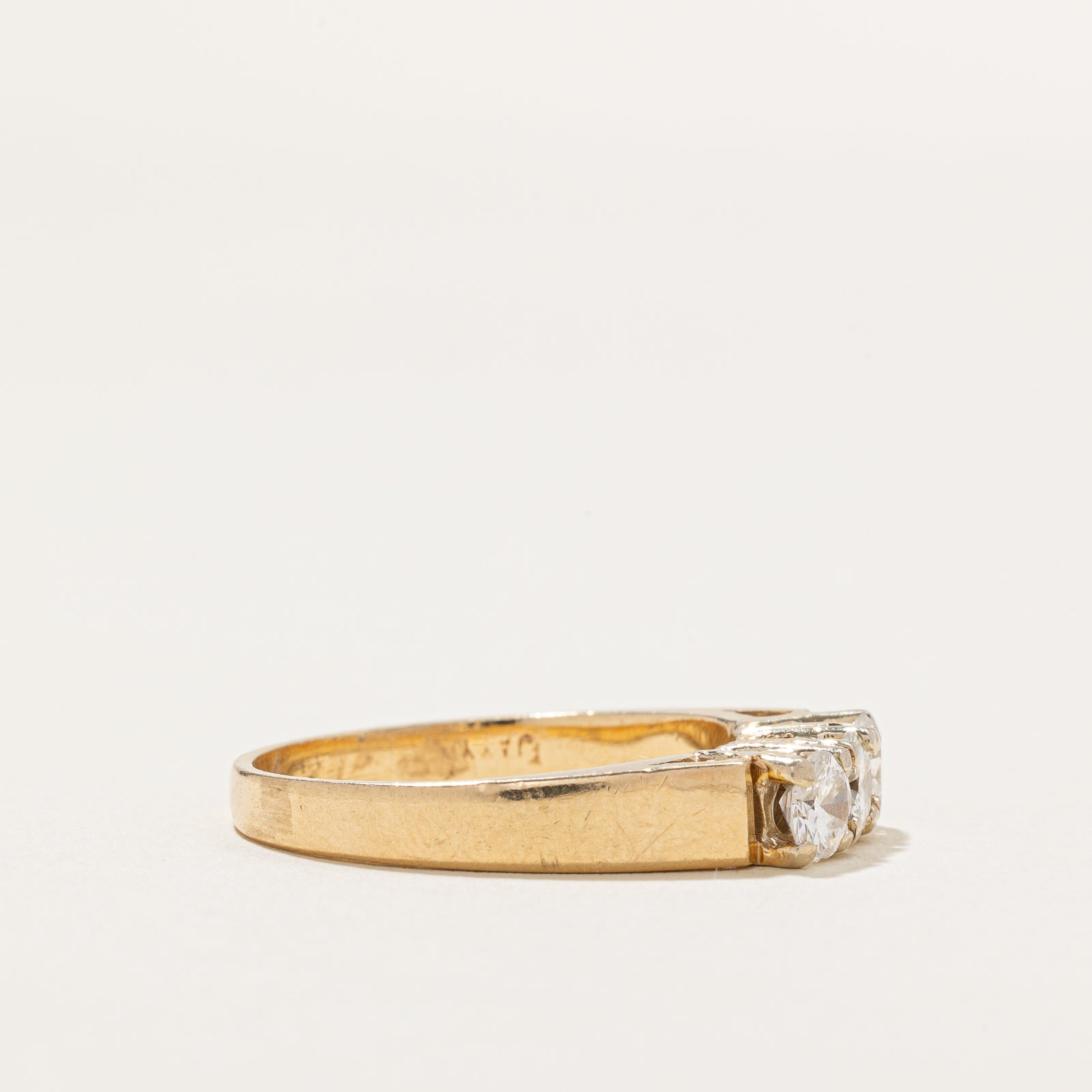 Three Stone Diamond Ring | 0.82ctw | SZ 8.5
