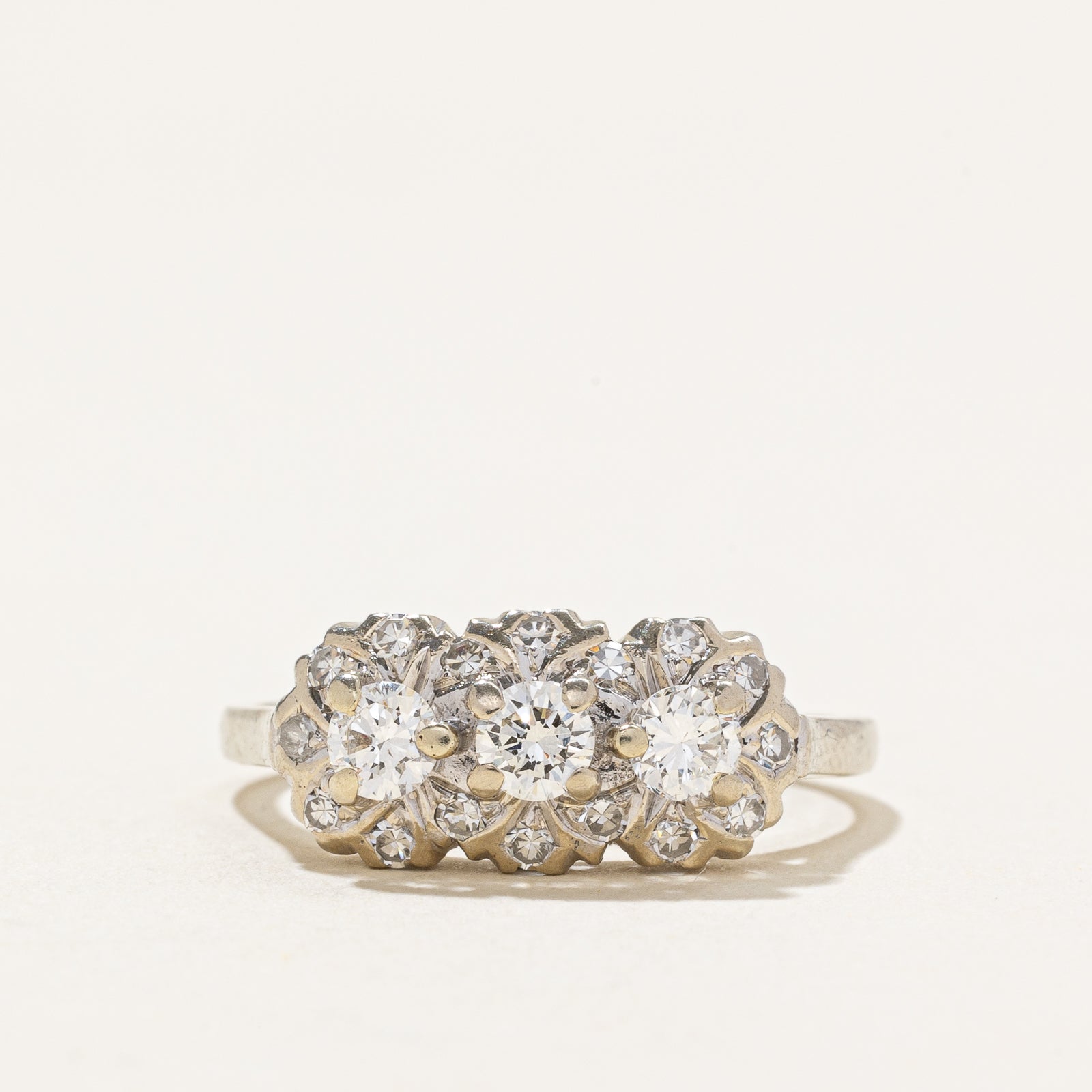 Triple Halo Diamond Ring | 0.63ctw | SZ 7.25