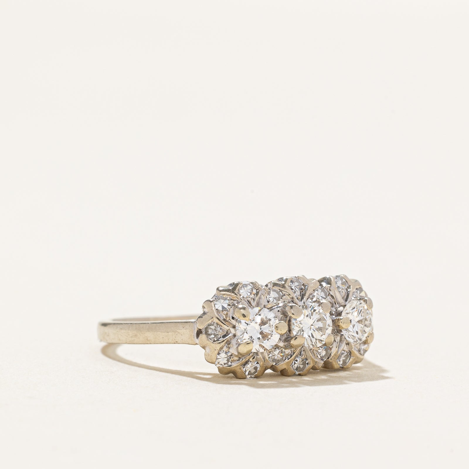 Triple Halo Diamond Ring | 0.63ctw | SZ 7.25