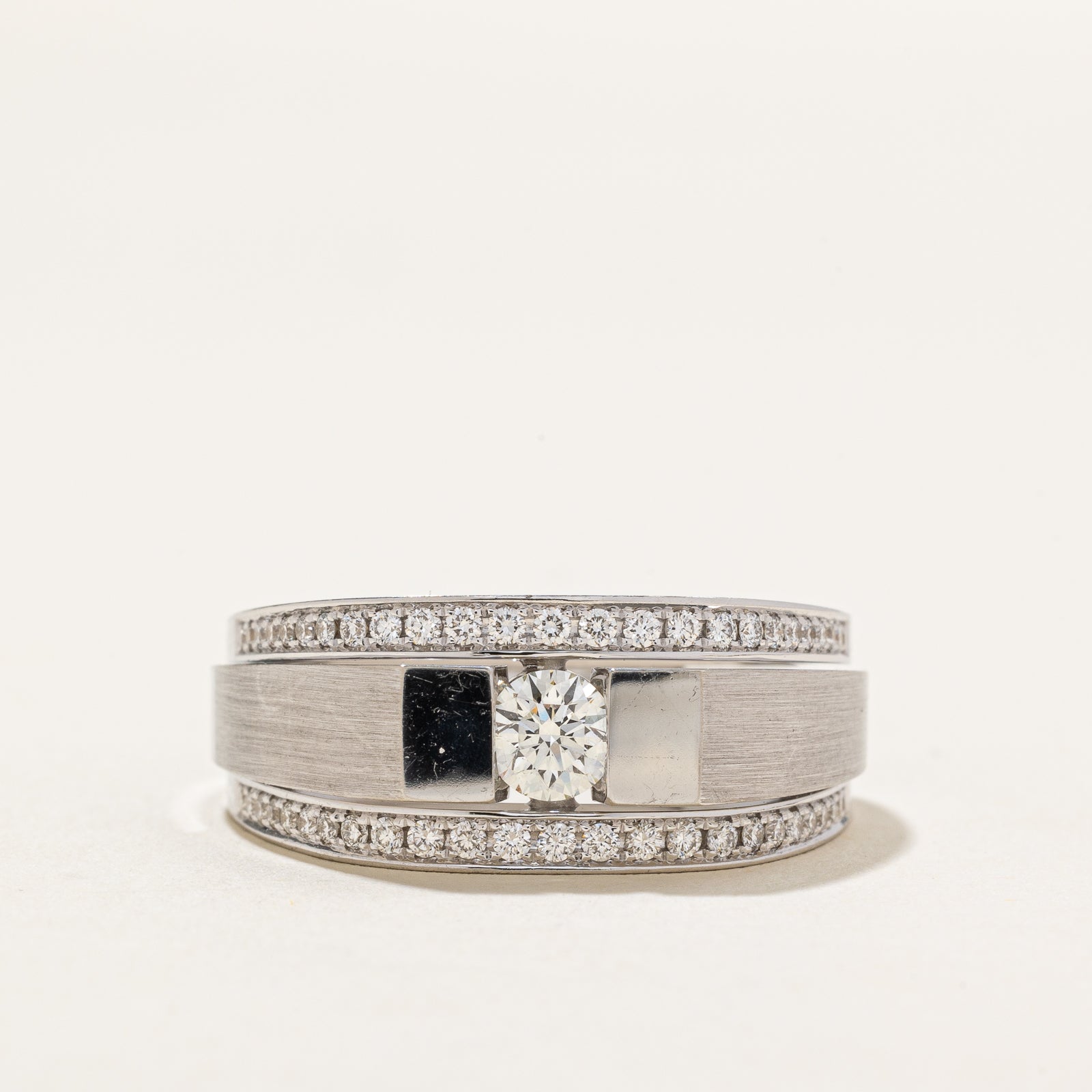 Tension Set Diamond Euro Shank Ring | 0.69ctw | SZ 8