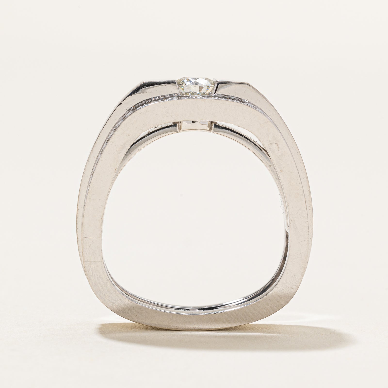 Tension Set Diamond Euro Shank Ring | 0.69ctw | SZ 8