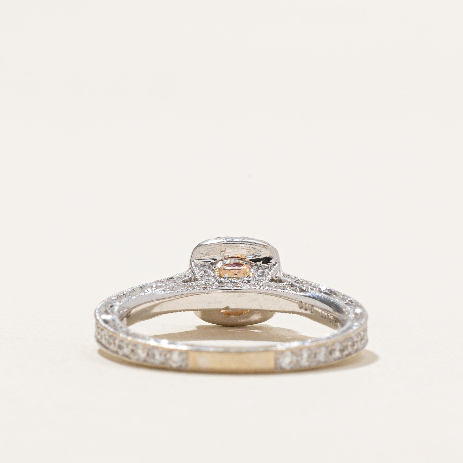 'Michael Hill' Halo Diamond Engagement Ring | 0.70ctw, | 0.02ctw | SZ 5
