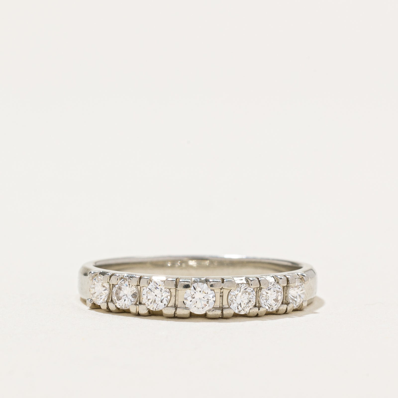 19K Diamond Semi Eternity Band | 0.42ctw | SZ 7.5