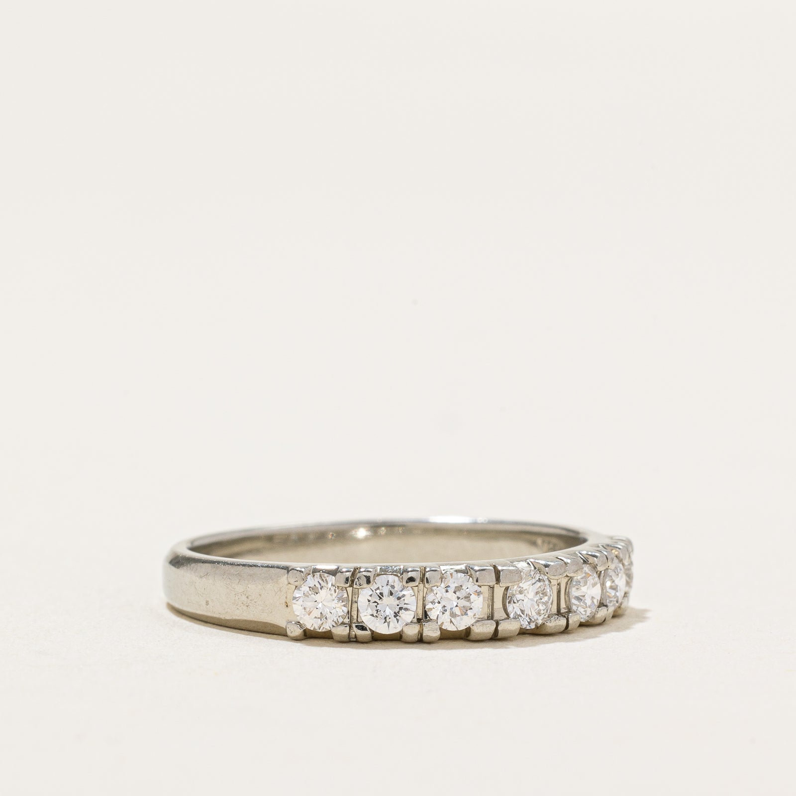 19K Diamond Semi Eternity Band | 0.42ctw | SZ 7.5