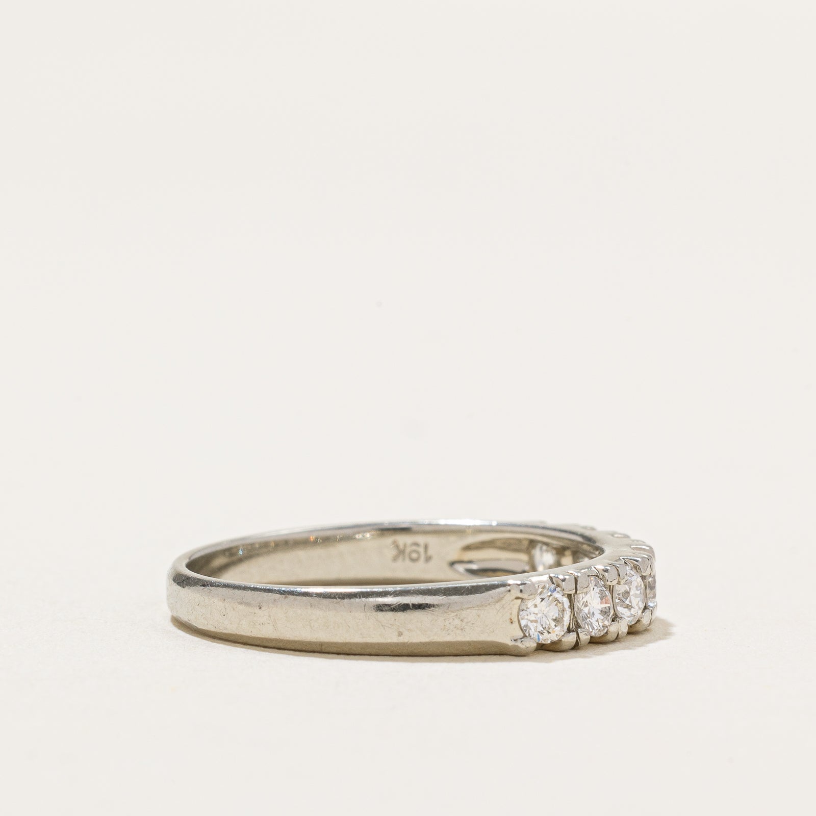 19K Diamond Semi Eternity Band | 0.42ctw | SZ 7.5