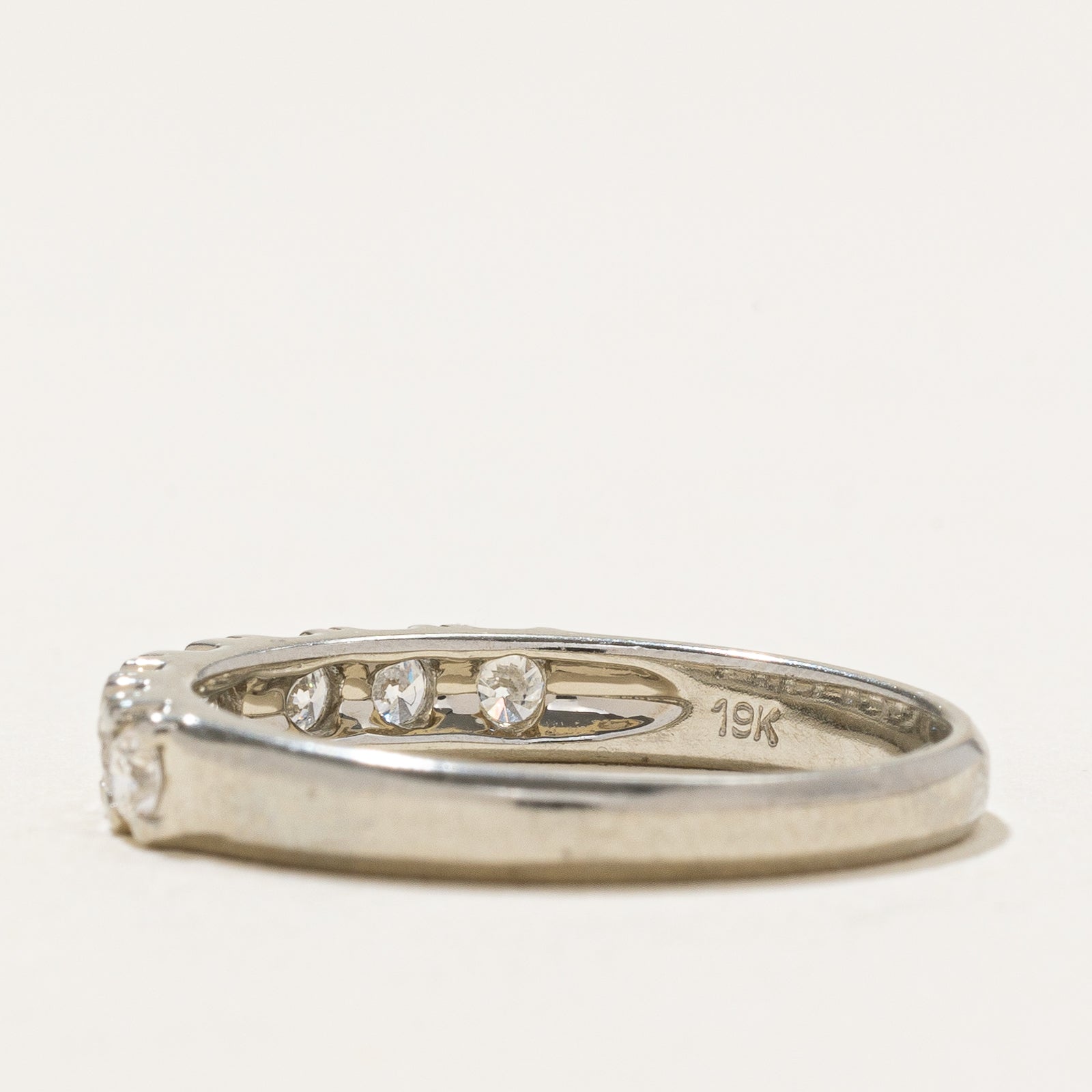 19K Diamond Semi Eternity Band | 0.42ctw | SZ 7.5