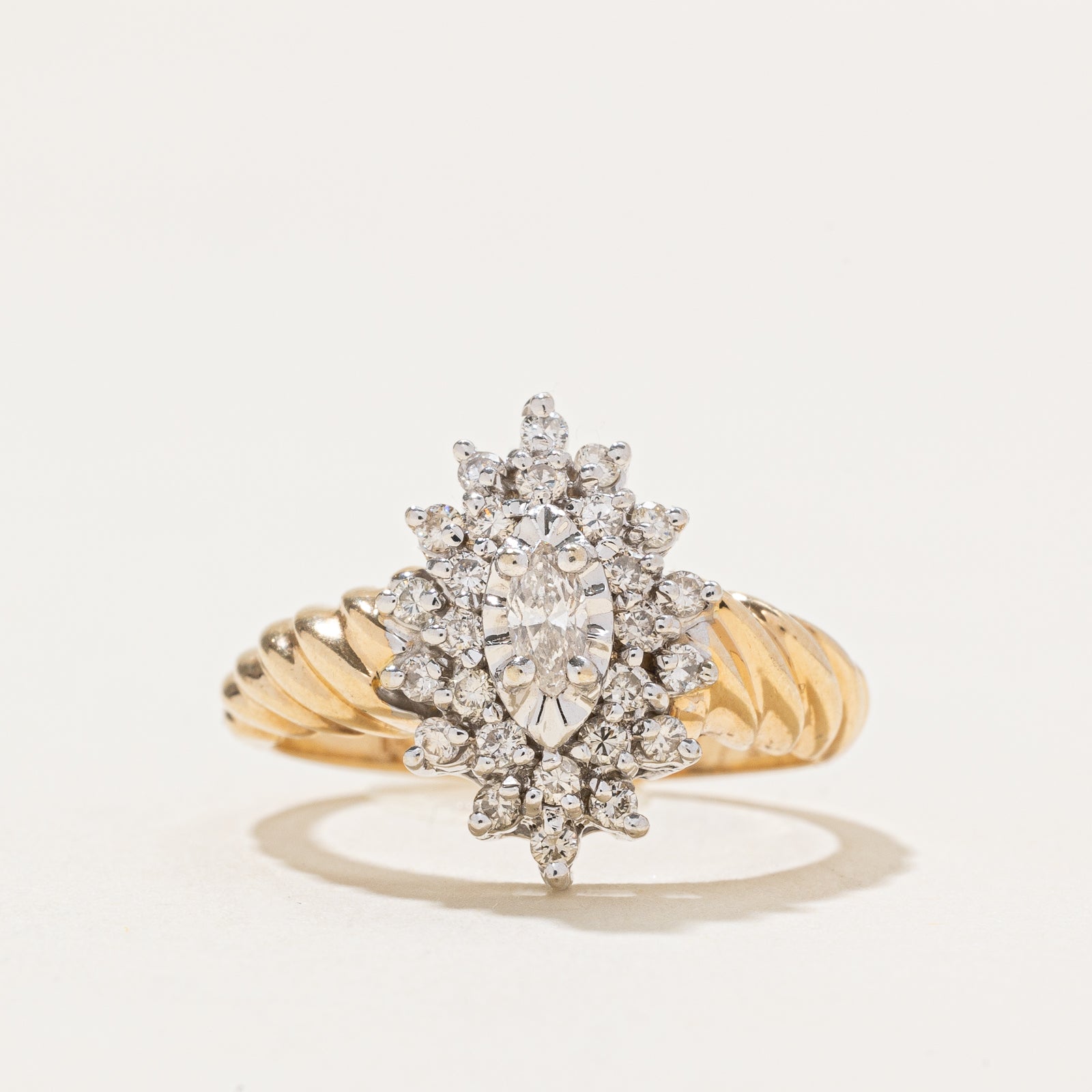Marquise Cut Diamond Petal Ring | 0.43ctw | SZ 6.75