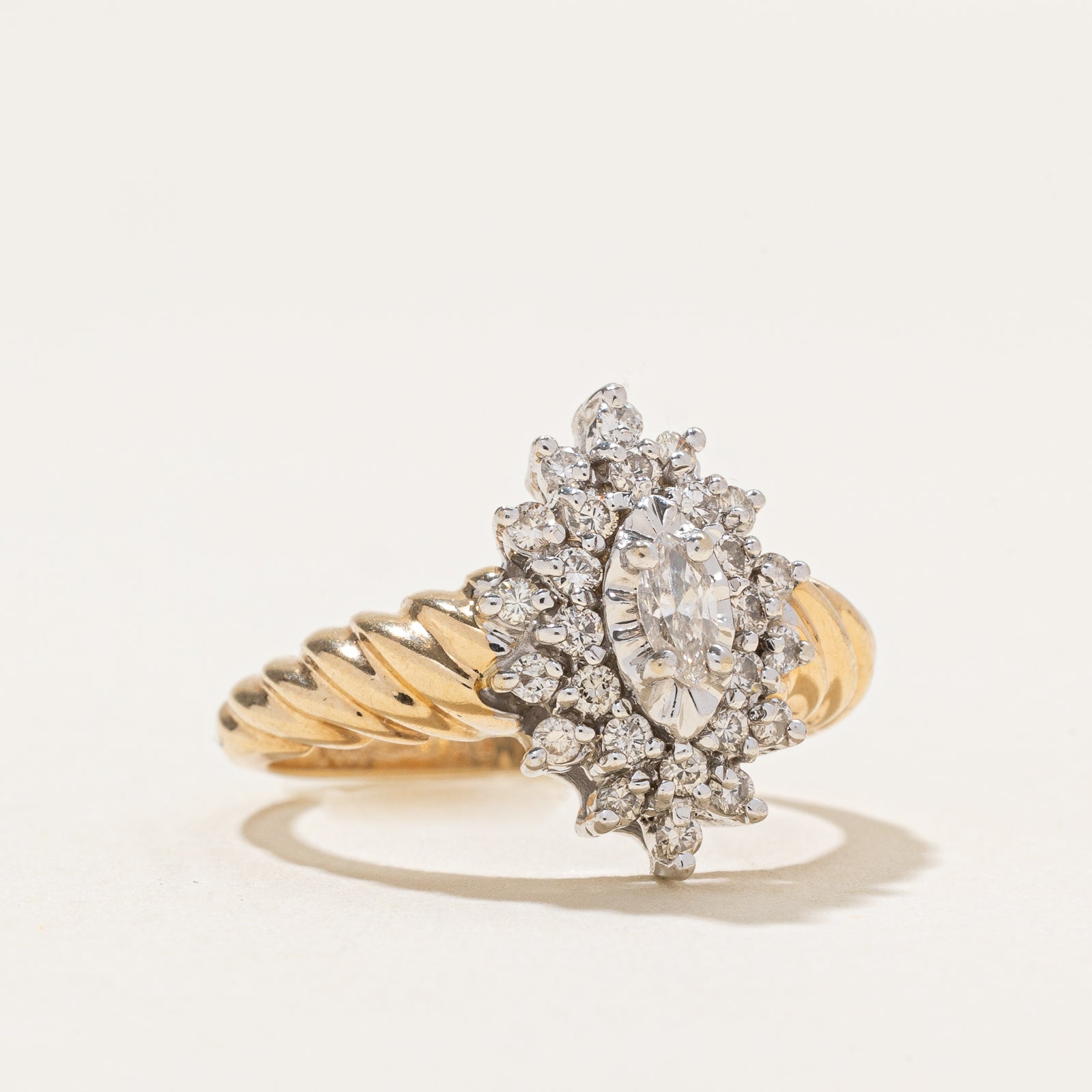 Marquise Cut Diamond Petal Ring | 0.43ctw | SZ 6.75