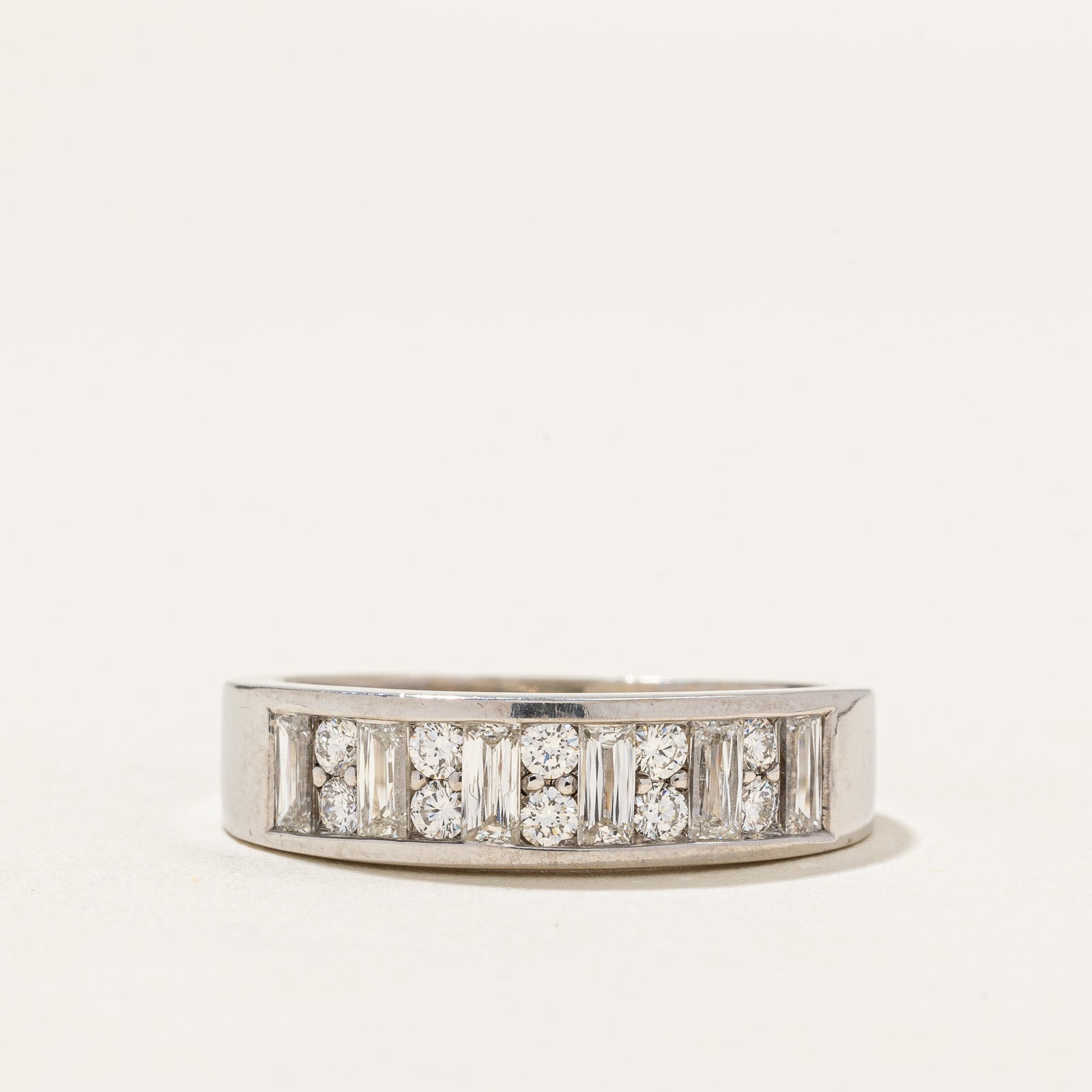 Mixed Cut Semi Eternity Diamond Band | 0.84ctw | SZ 8.25