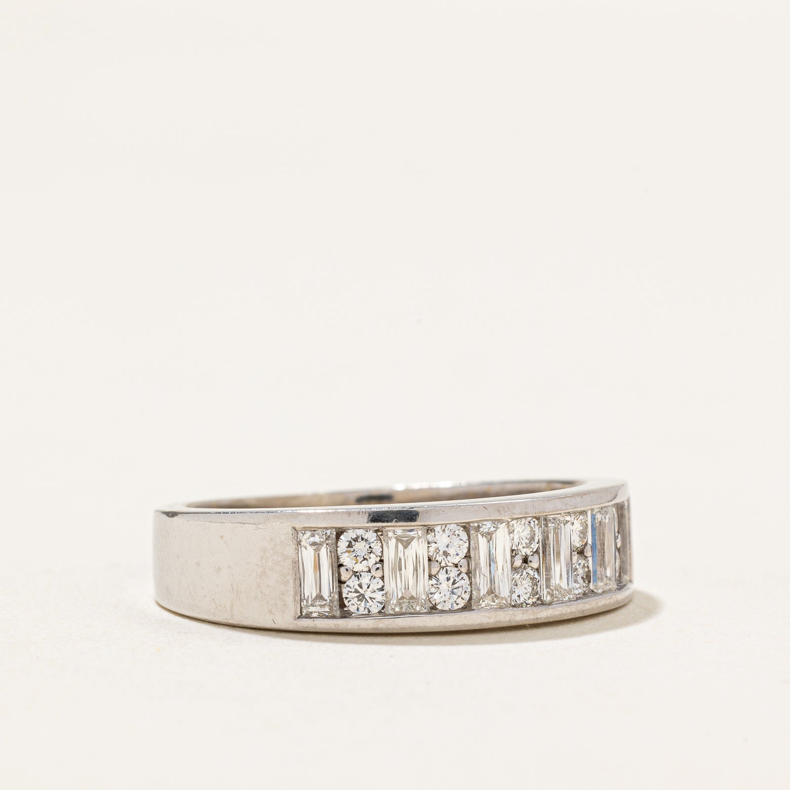Mixed Cut Semi Eternity Diamond Band | 0.84ctw | SZ 8.25