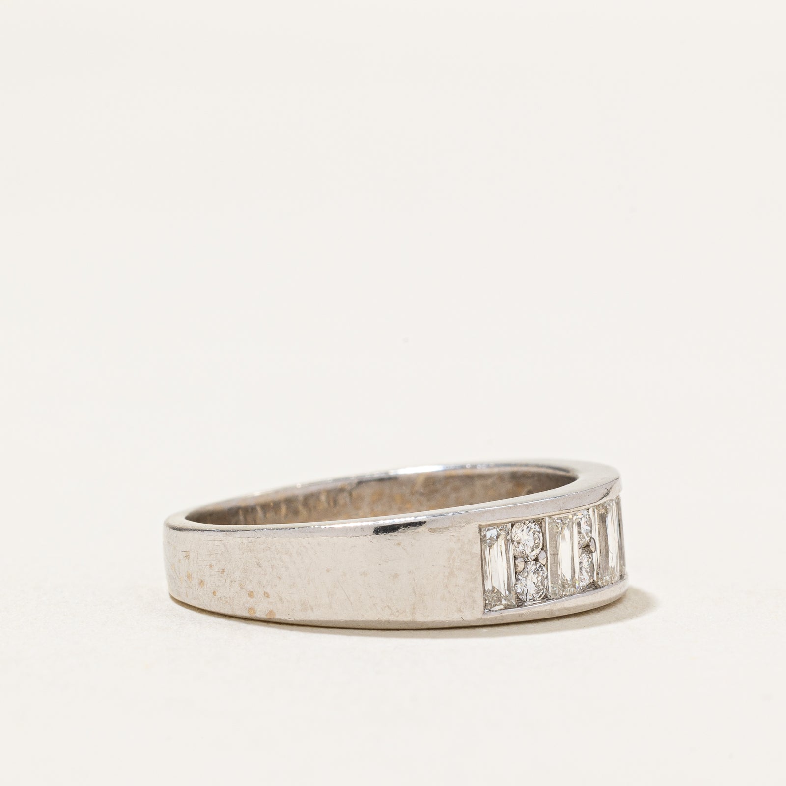 Mixed Cut Semi Eternity Diamond Band | 0.84ctw | SZ 8.25