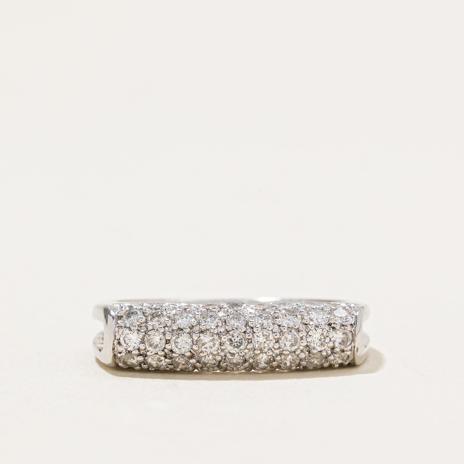 14K Pave Set Diamond Ring | 0.75ctw | SZ 6.75