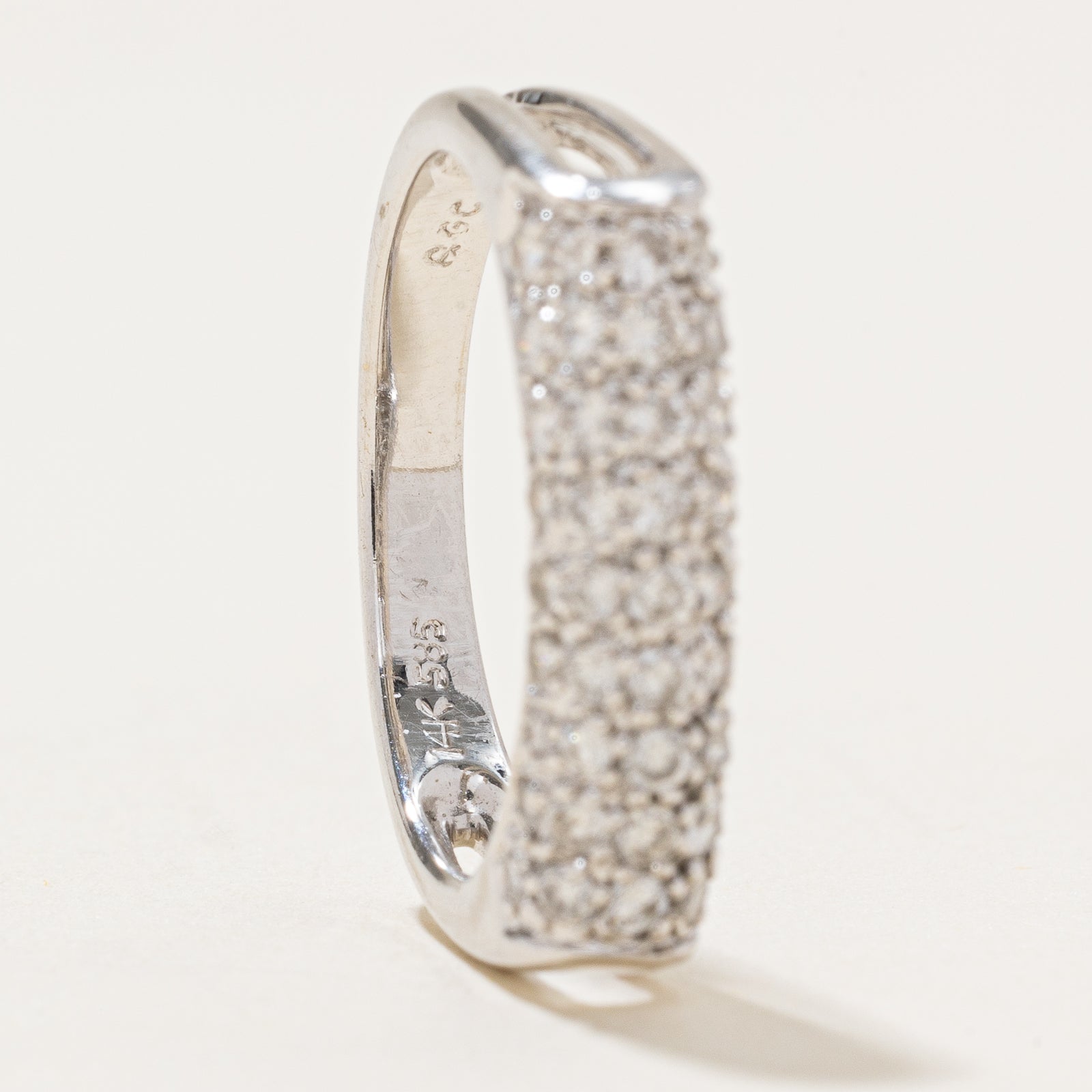 14K Pave Set Diamond Ring | 0.75ctw | SZ 6.75