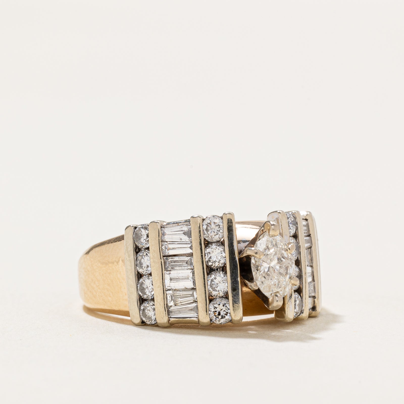 Marquise Cut Diamond Accented Engagement Ring | 1.47ctw | SZ 6.75