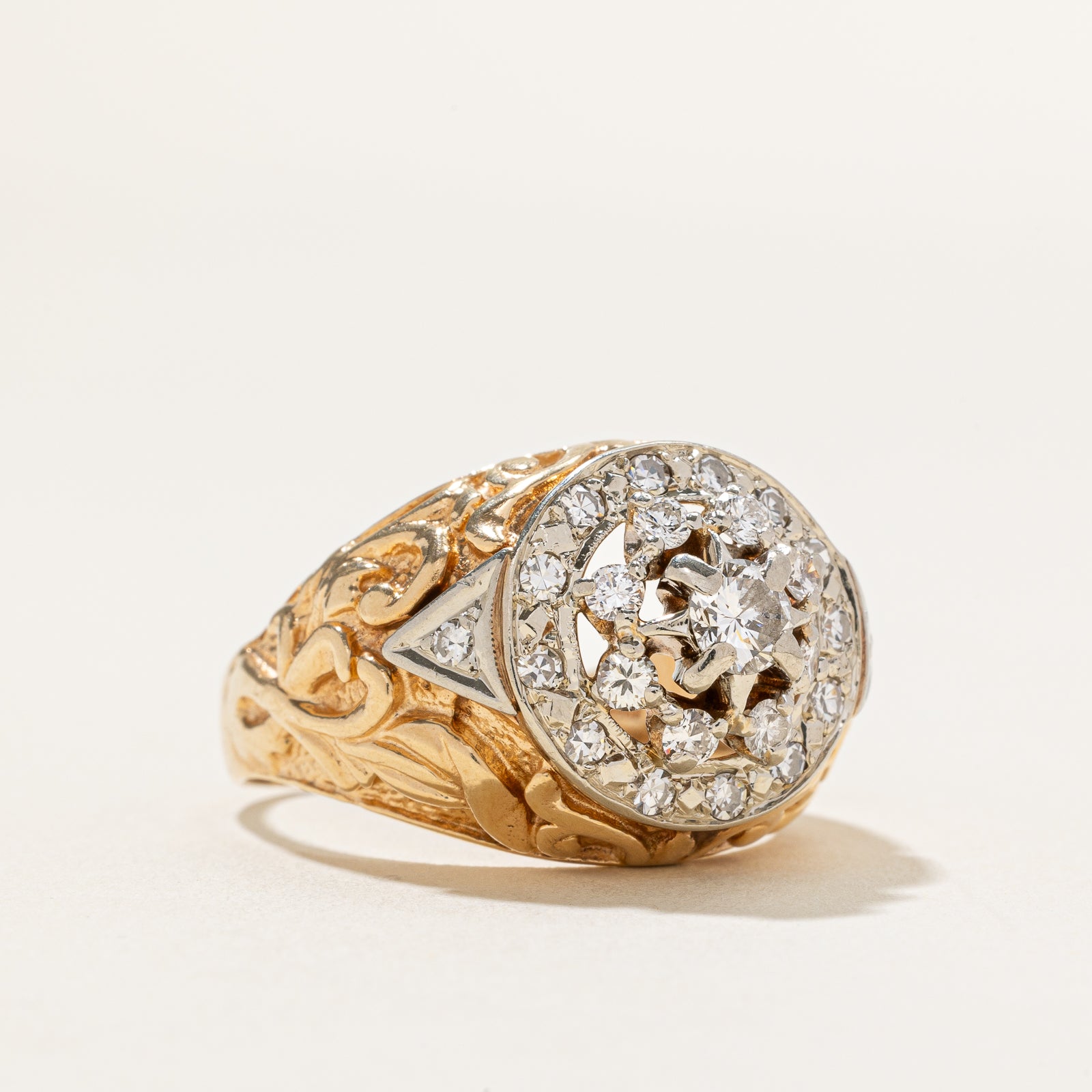 Diamond Double Halo Dome Ring | 1.17ctw | SZ 11.75